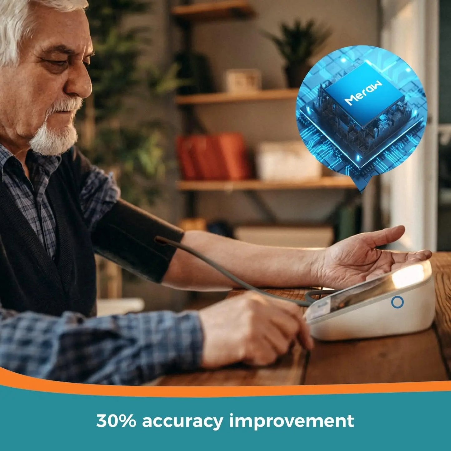 Meraw Bluetooth Blood Pressure Machine, High Accuracy Blood Pressure Cuff Arm 8.7-16.5' with Irregular Heartbeat Monitoring, Unlimited Memories in APP, 4 AAA Batteries Vitamins Depots