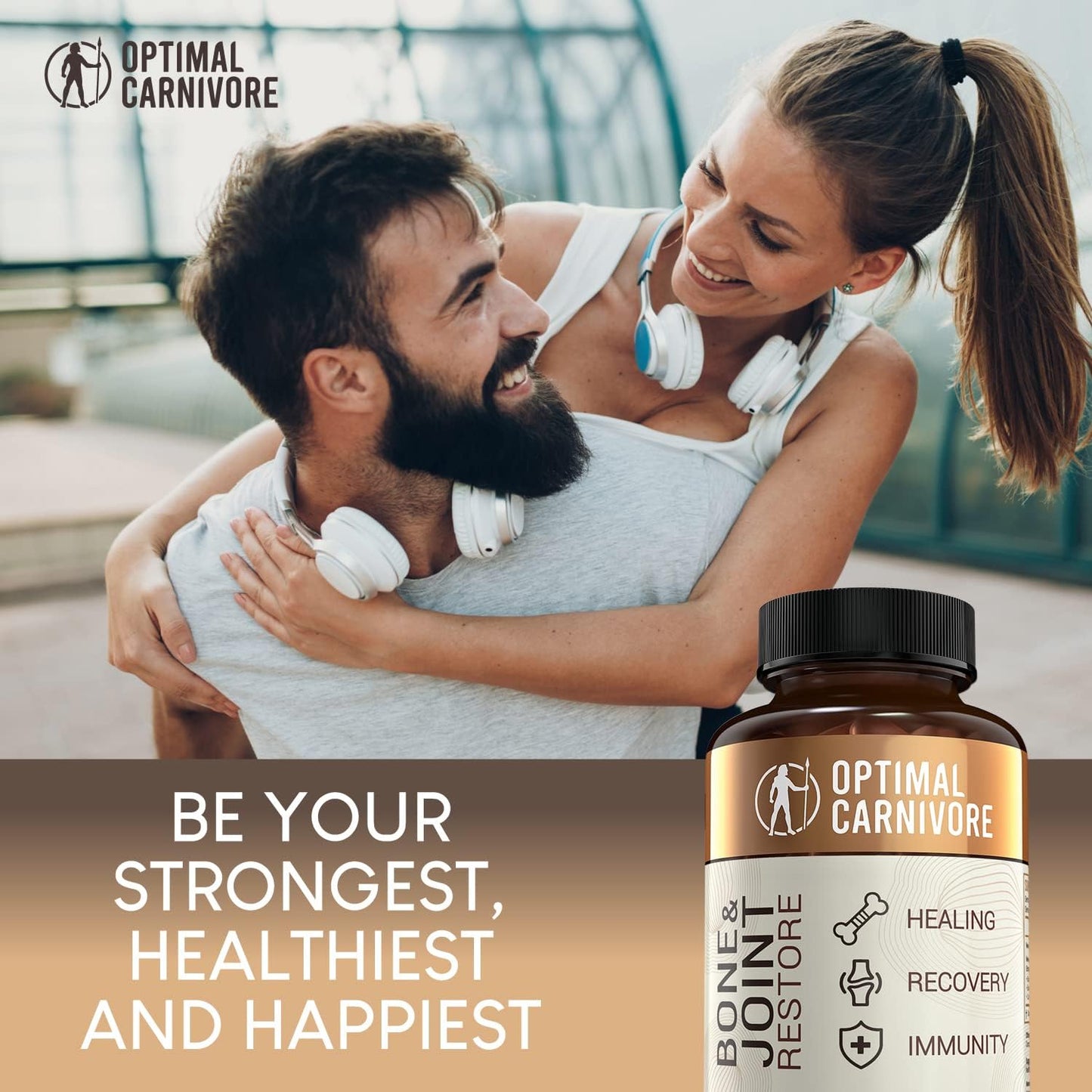 OPTIMAL CARNIVORE Grass Fed Bone Marrow Supplement & Bovine Tracheal Cartilage, Bone Restore & Joint Health Supplement, Joint Support Supplement