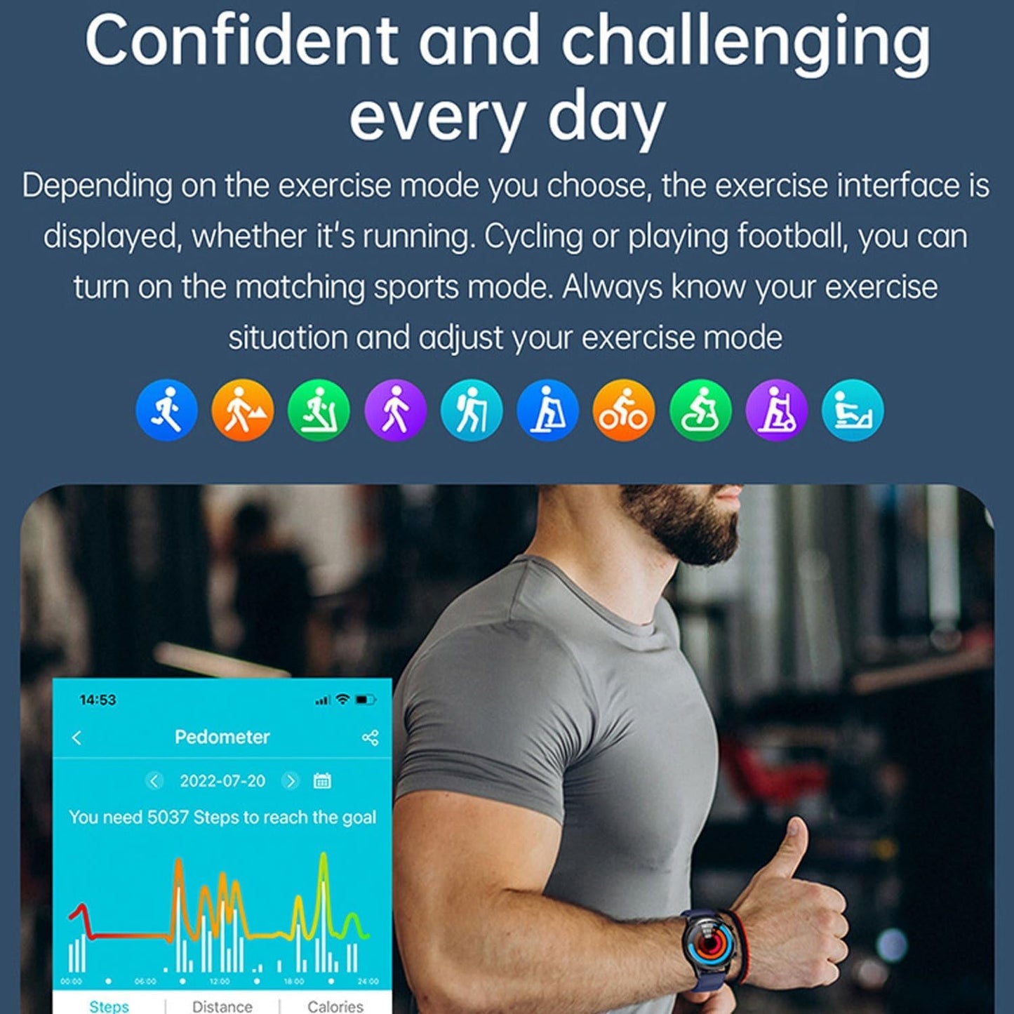 Geekran Smartwatch, Upgrade Non-invasive Blood Glucose Test Smart Watch, Blood Sugar Monitoring Smartwatch Fitness Watch with Blood Pressure Blood Oxygen Tracking Bluetooth Watch (Black - B)