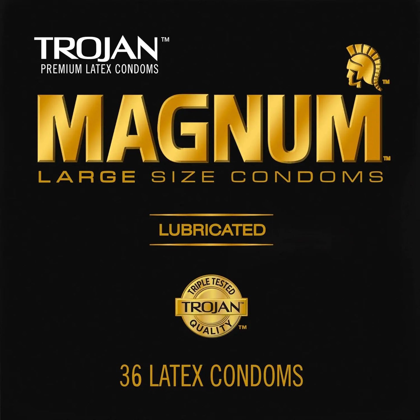 Magnum BareSkin Premium Large Condoms, Comfortable and Smooth Lubricated Condoms for Men, America's Number One Condom, 24 Count Value Pack TROJAN