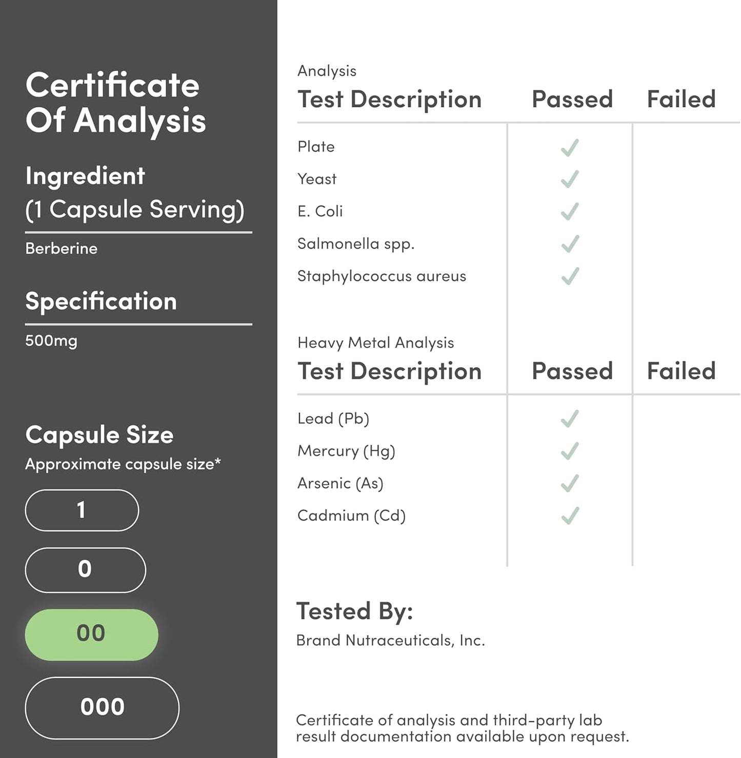Double Wood Berberine Supplement 500mg, 60 Capsules Double Wood