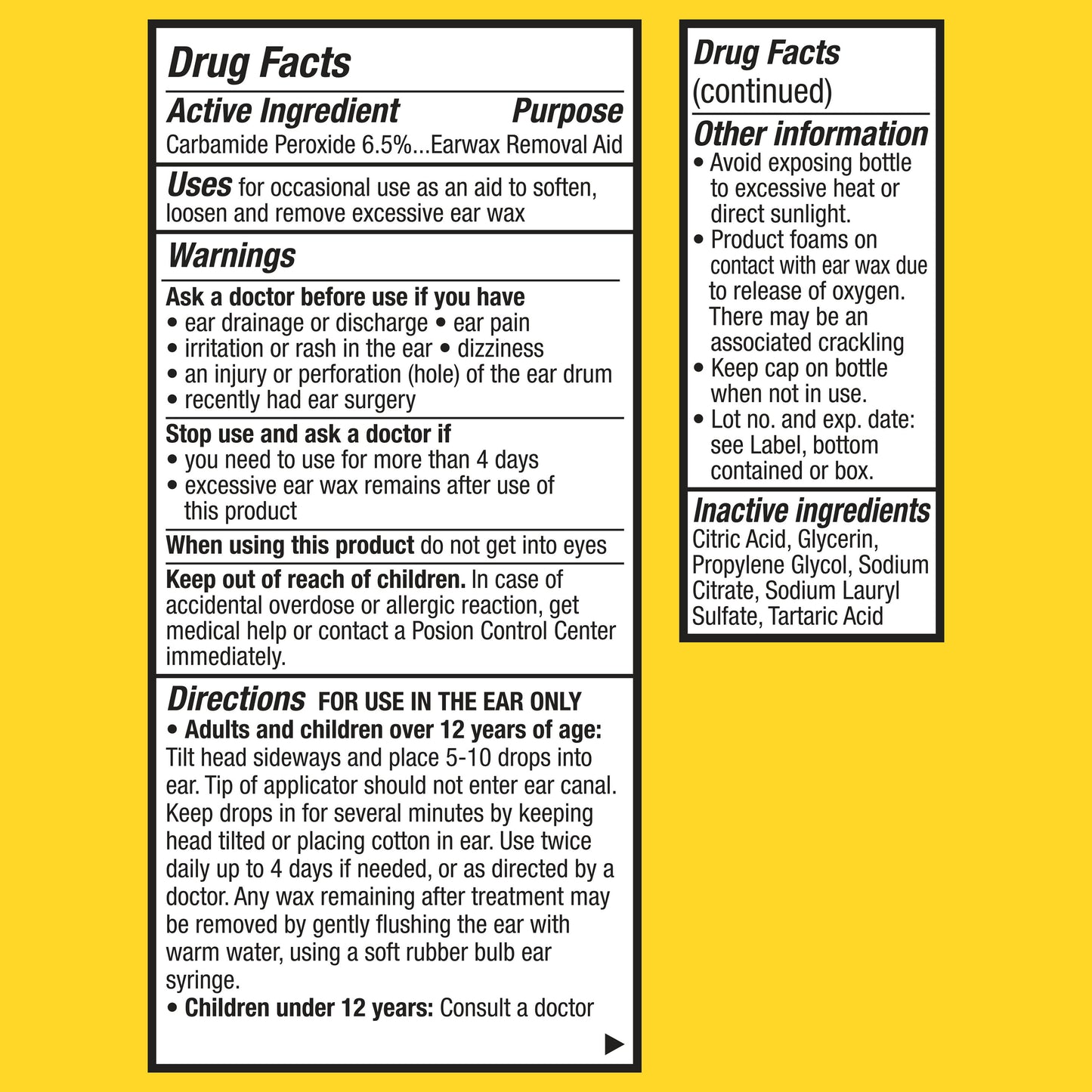 Equate Ear Drops Earwax Removal Aid, 0.5 fl oz
