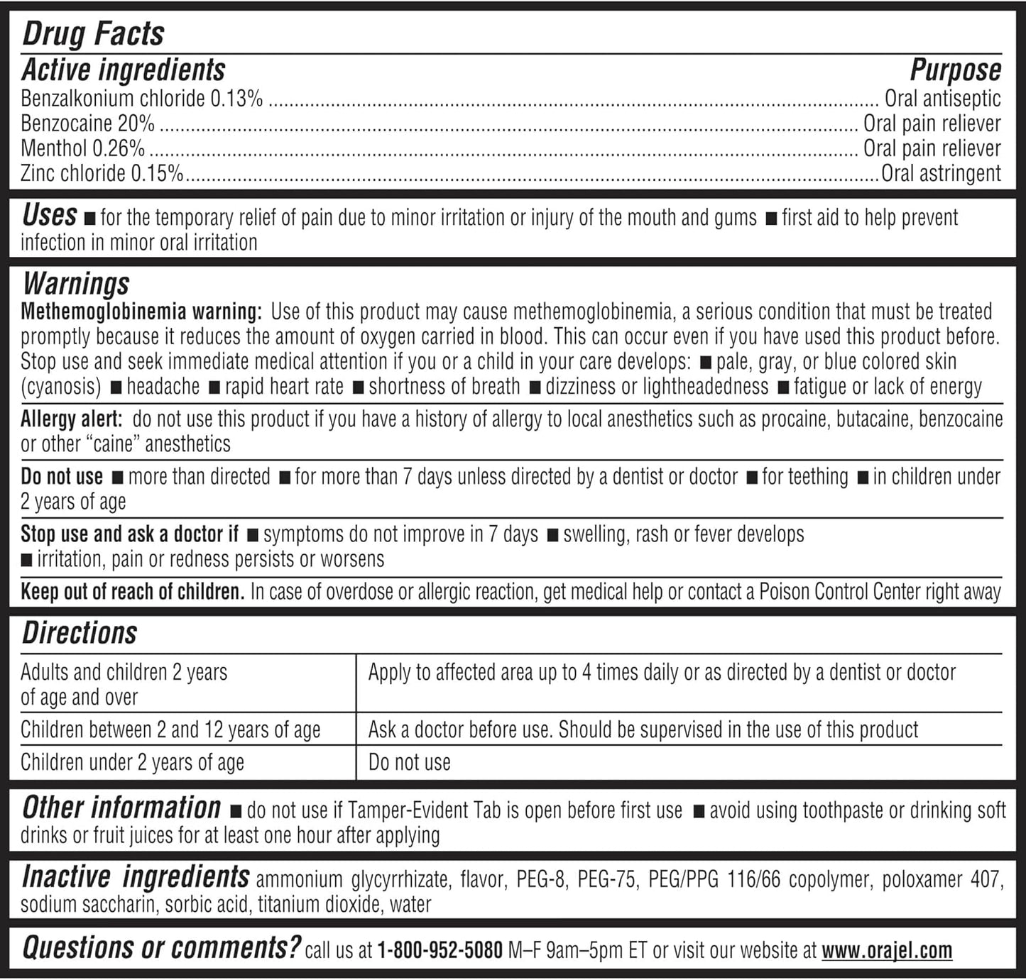 Orajel 4X for Toothache & Gum Pain: Severe Cream Tube 0.33oz Orajel