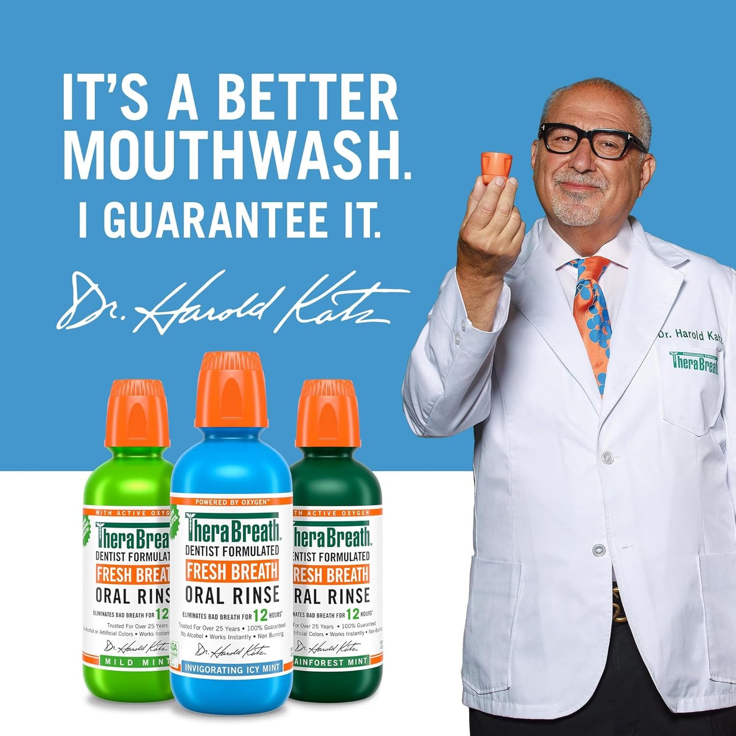 TheraBreath Fresh Breath Dentist Formulated Oral Rinse, Icy Mint, 16 Fl Oz (Pack of 2)