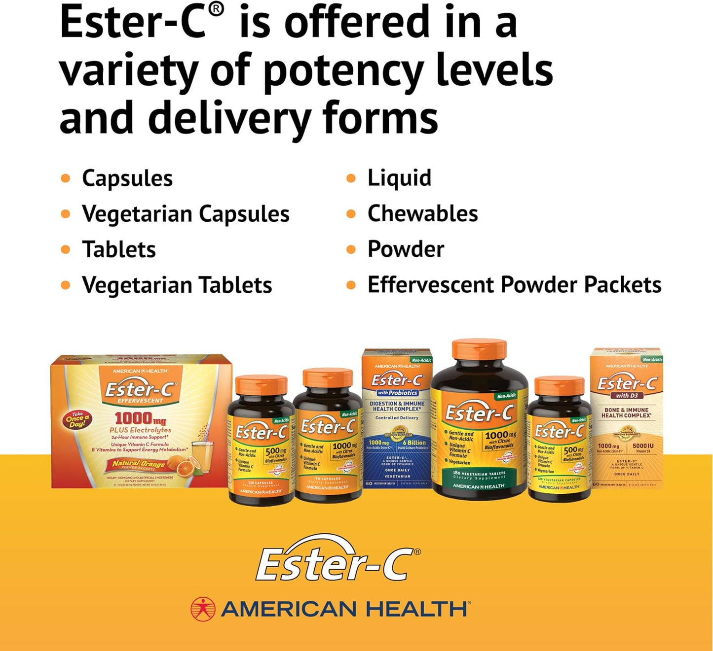 Ester-C® 500 mg with Citrus Bioflavonoids 120 Capsules