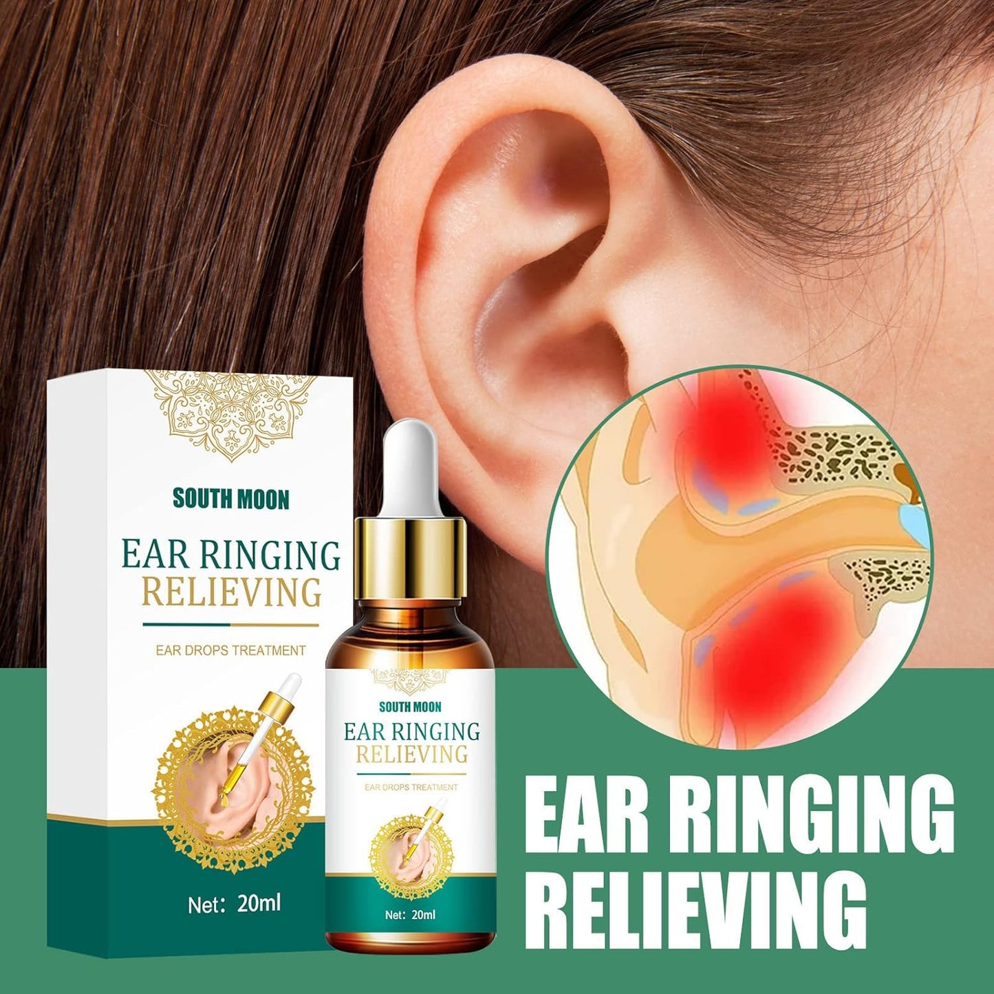 FLOF 20ml Ear Otitis Drops Ear Tinnitus Sore Deafness Treatment Herbal Medicine