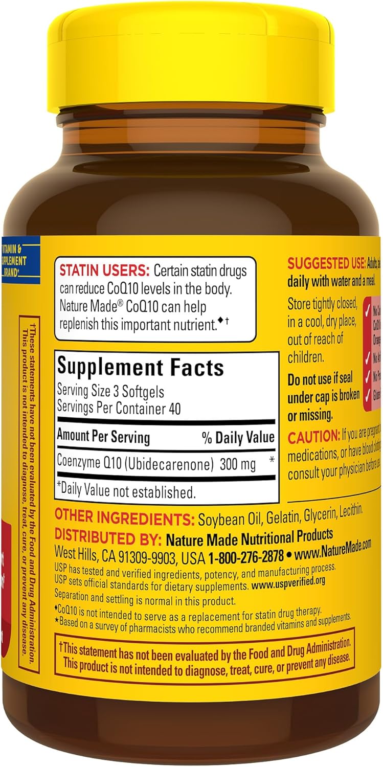 Nature Made CoQ10 300mg, 120 Softgels