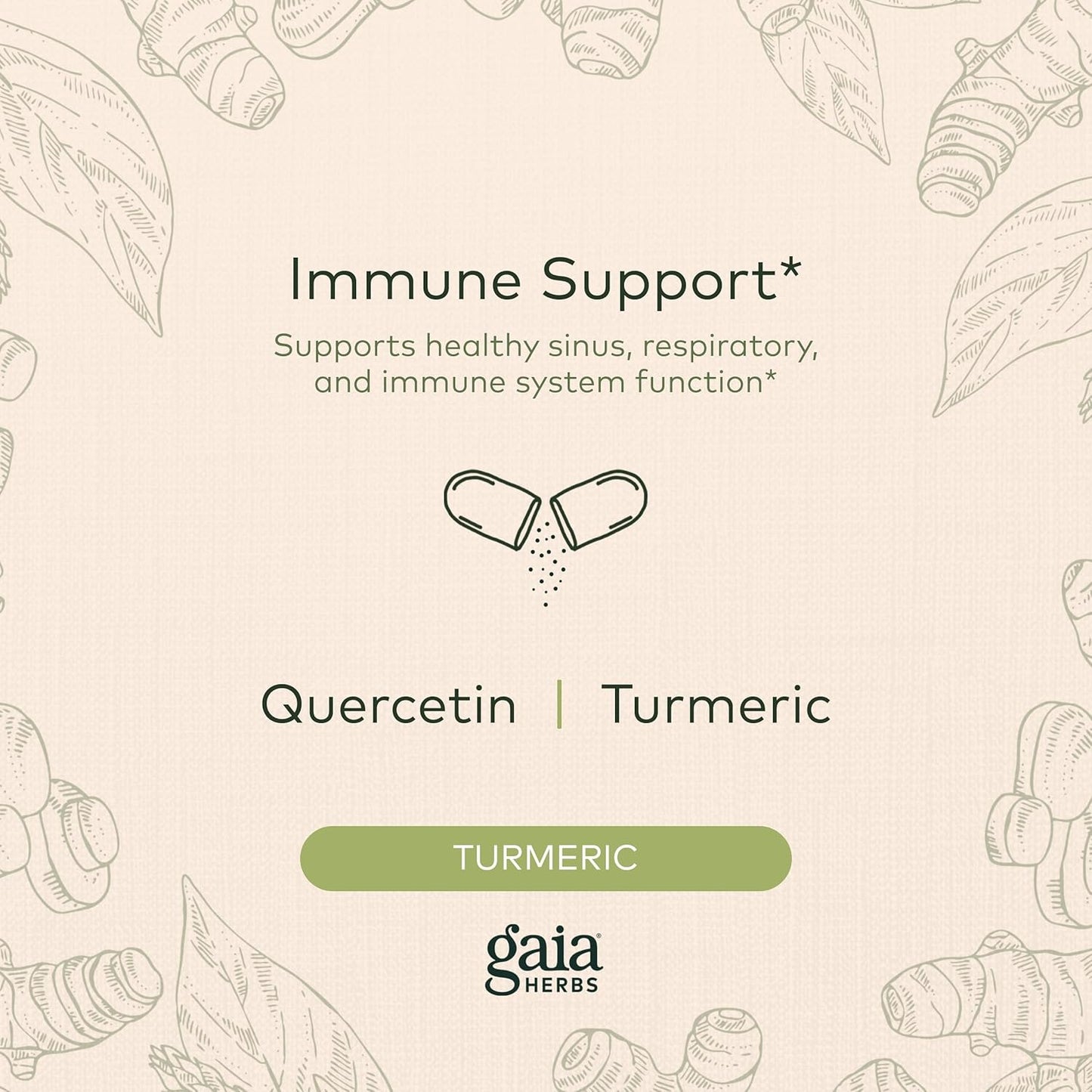 Gaia Herbs Quercetin Synergy - Supports Immunity - with Lemon Fruit Extract - 50 Vegan Capsules (50-Day Supply)