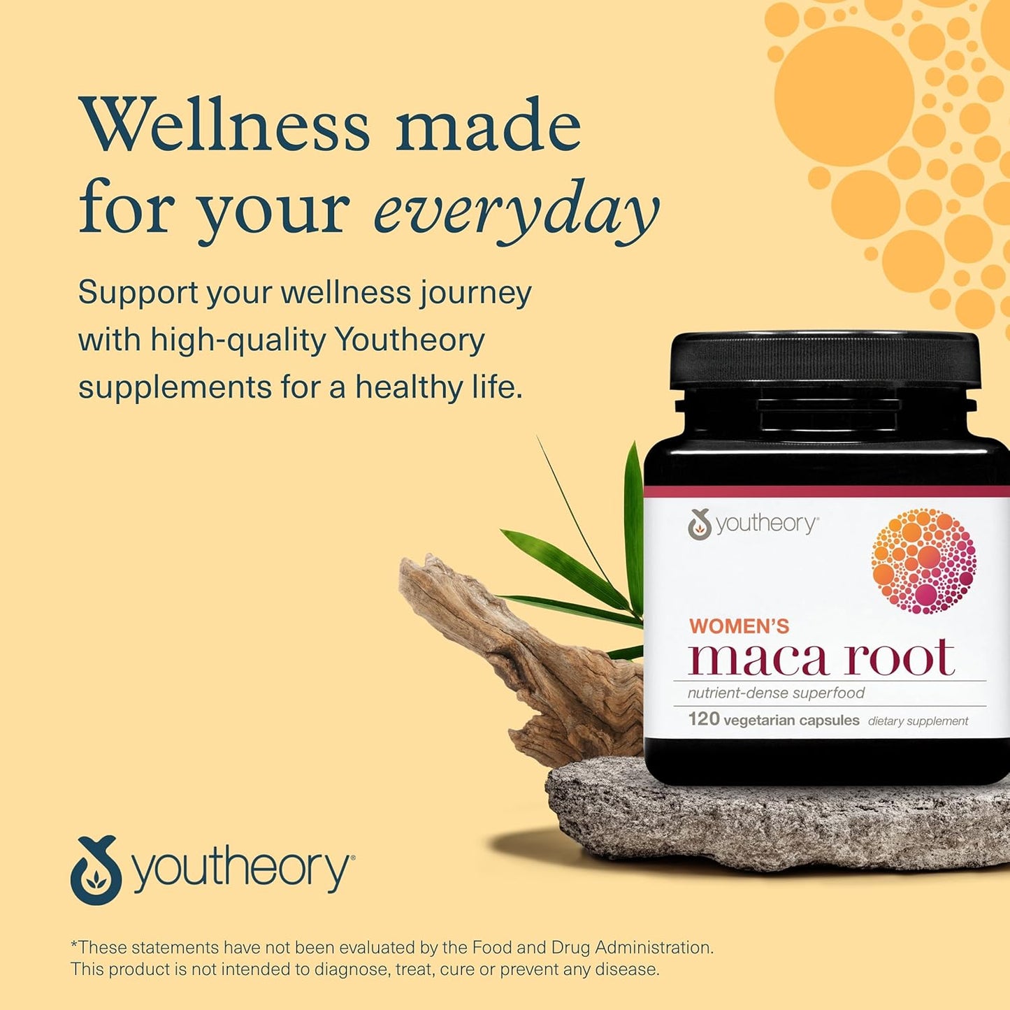 Youtheory, Women's Maca Root, 1,000 mg, 120 Vegetarian Capsules (500 mg per Capsule) Youtheory