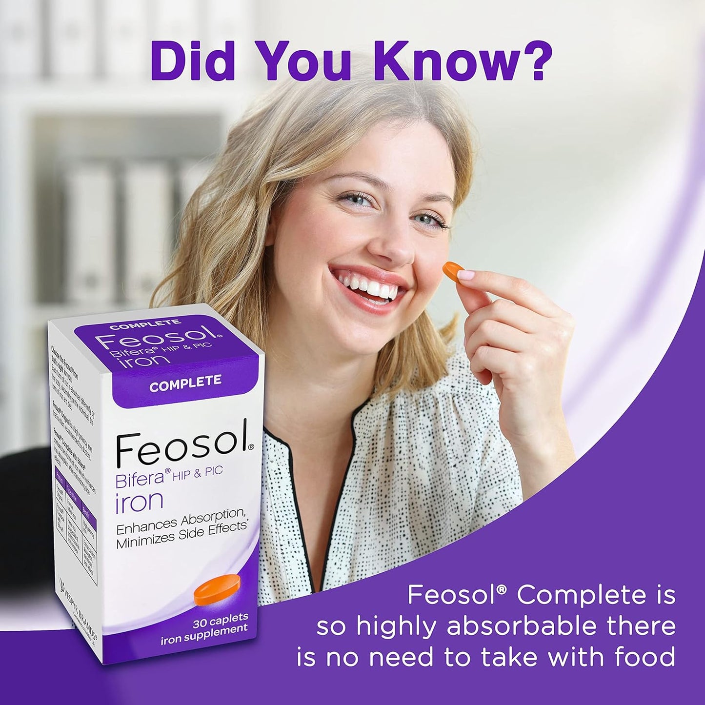 Feosol Complete Dual Iron, 30 Count