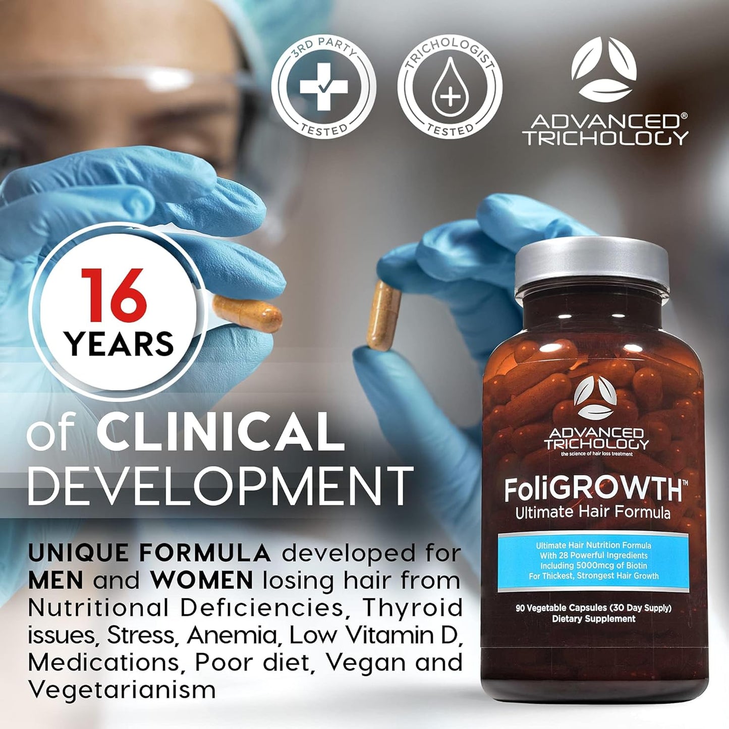 FoliGROWTH Growth Supplement for Thicker Fuller Hair