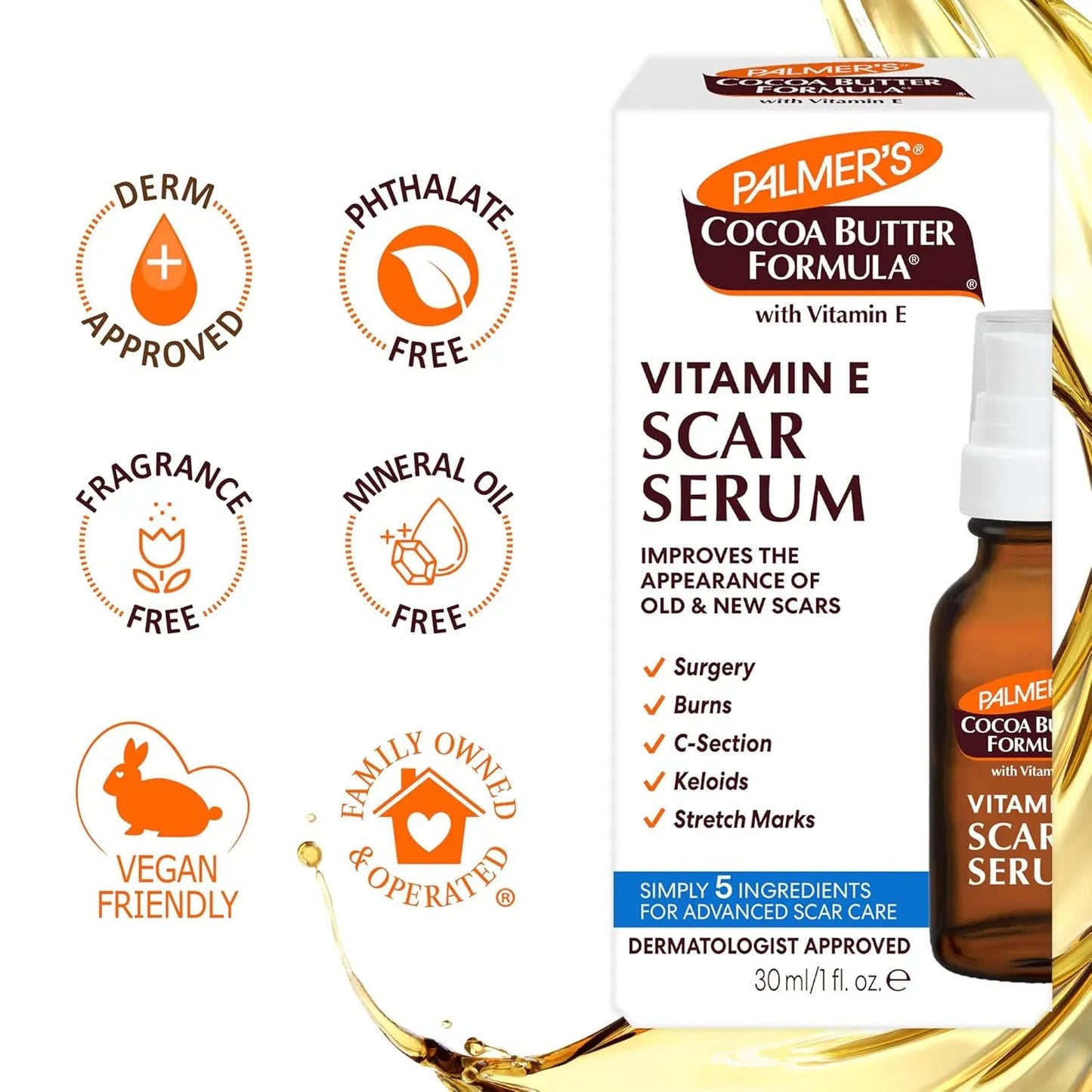 Palmer's Cocoa Butter Formula Scar Serum 1 fl.oz. Vitamins Depots
