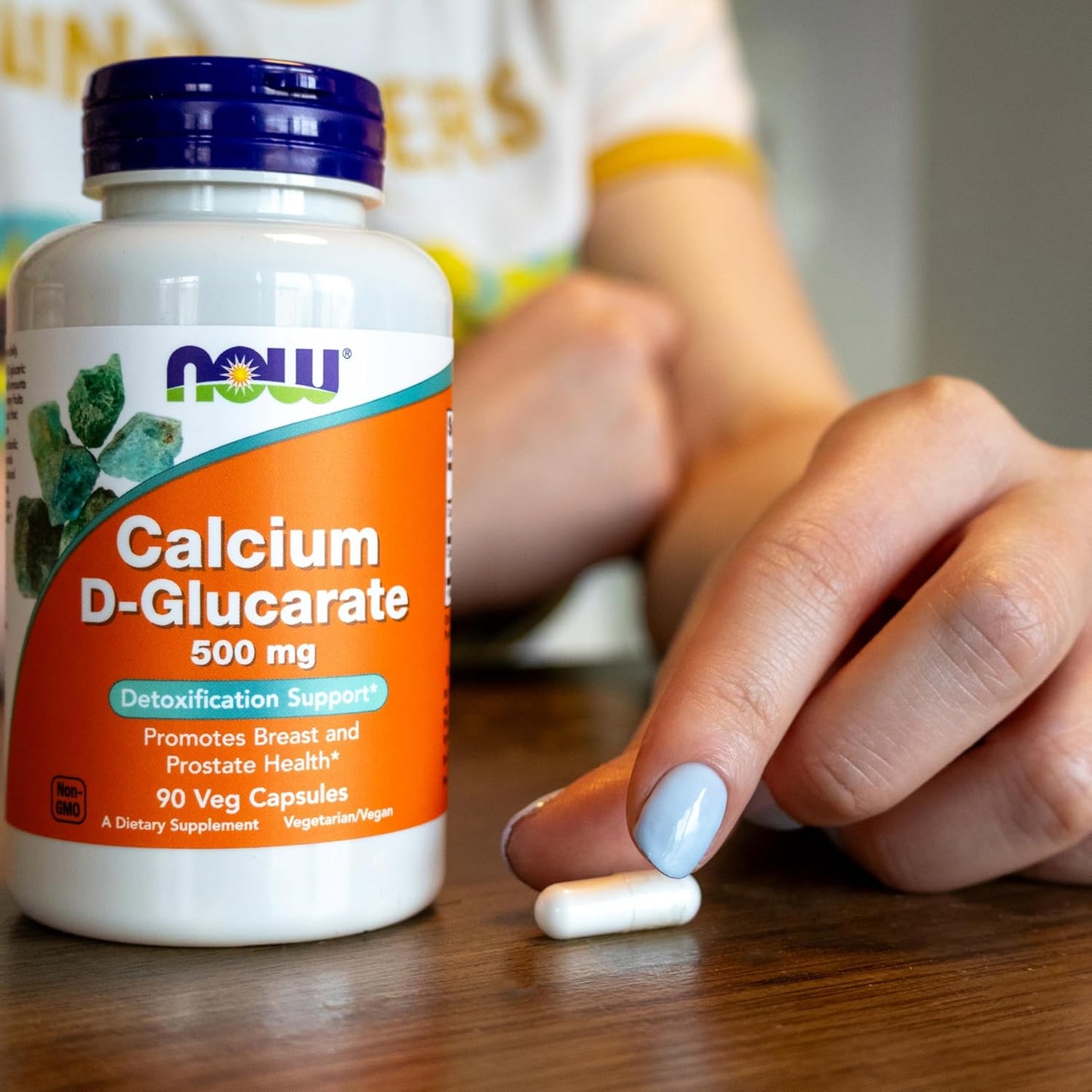 NOW Foods Supplements, Calcium D-Glucarate 500 mg, 90 Veg Capsules