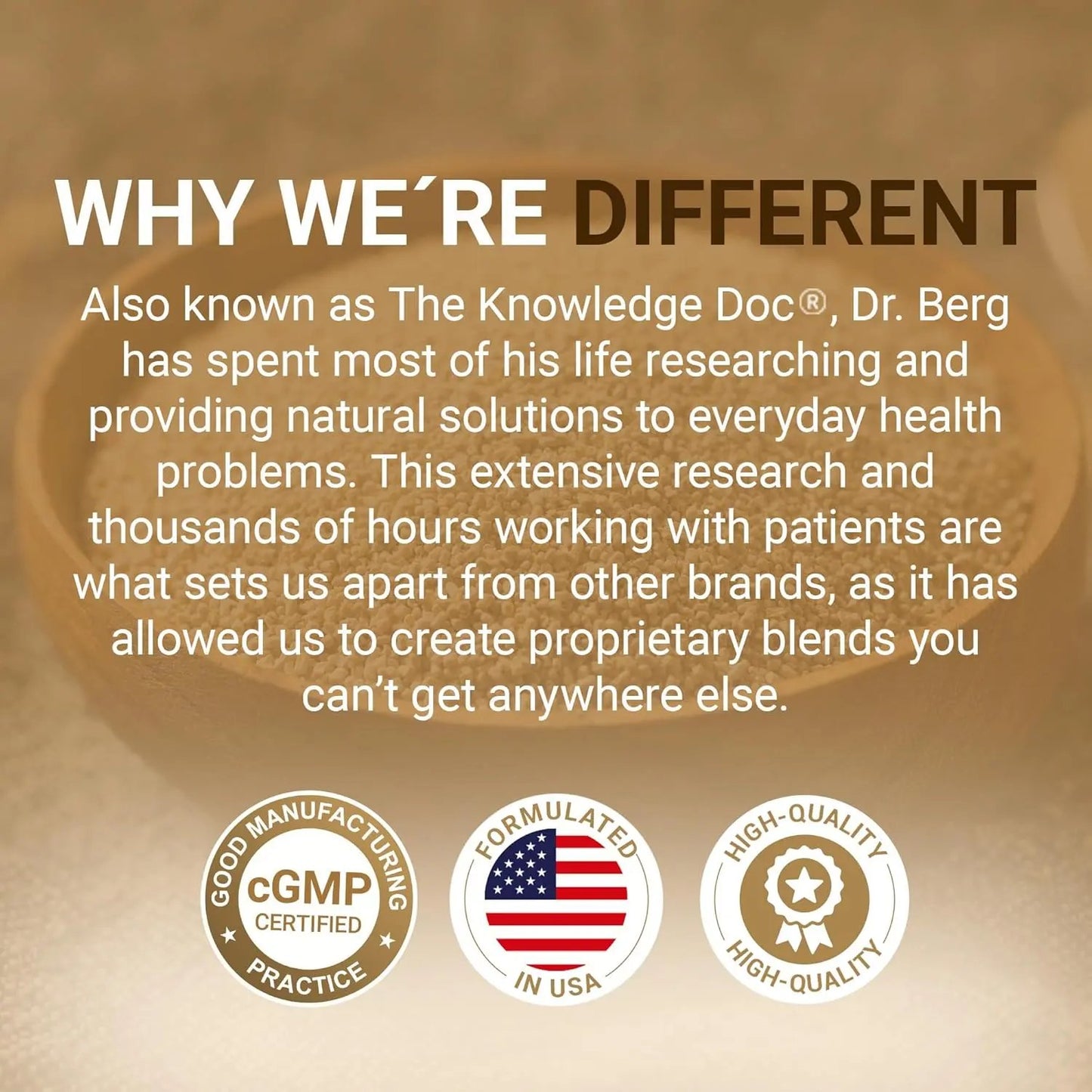 Dr. Berg Nutritional Yeast Tablets – Natural B12 Added – Organic Vanilla Flavor - 270 Vegan Tablets Dr. Berg Nutritionals