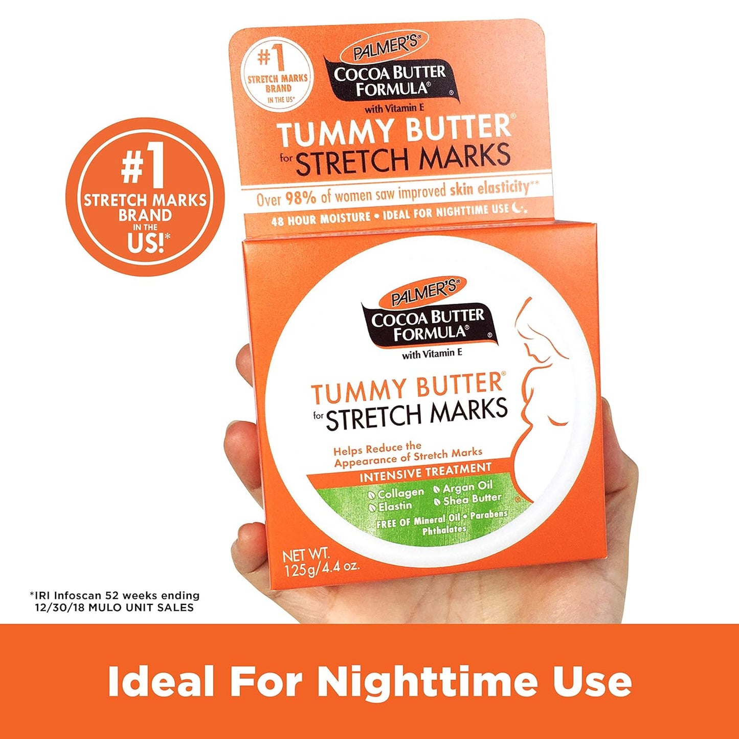Palmer's Cocoa Butter Formula Tummy Butter Balm for Stretch Marks and Pregnancy Skin Care, 4.4 Ounces