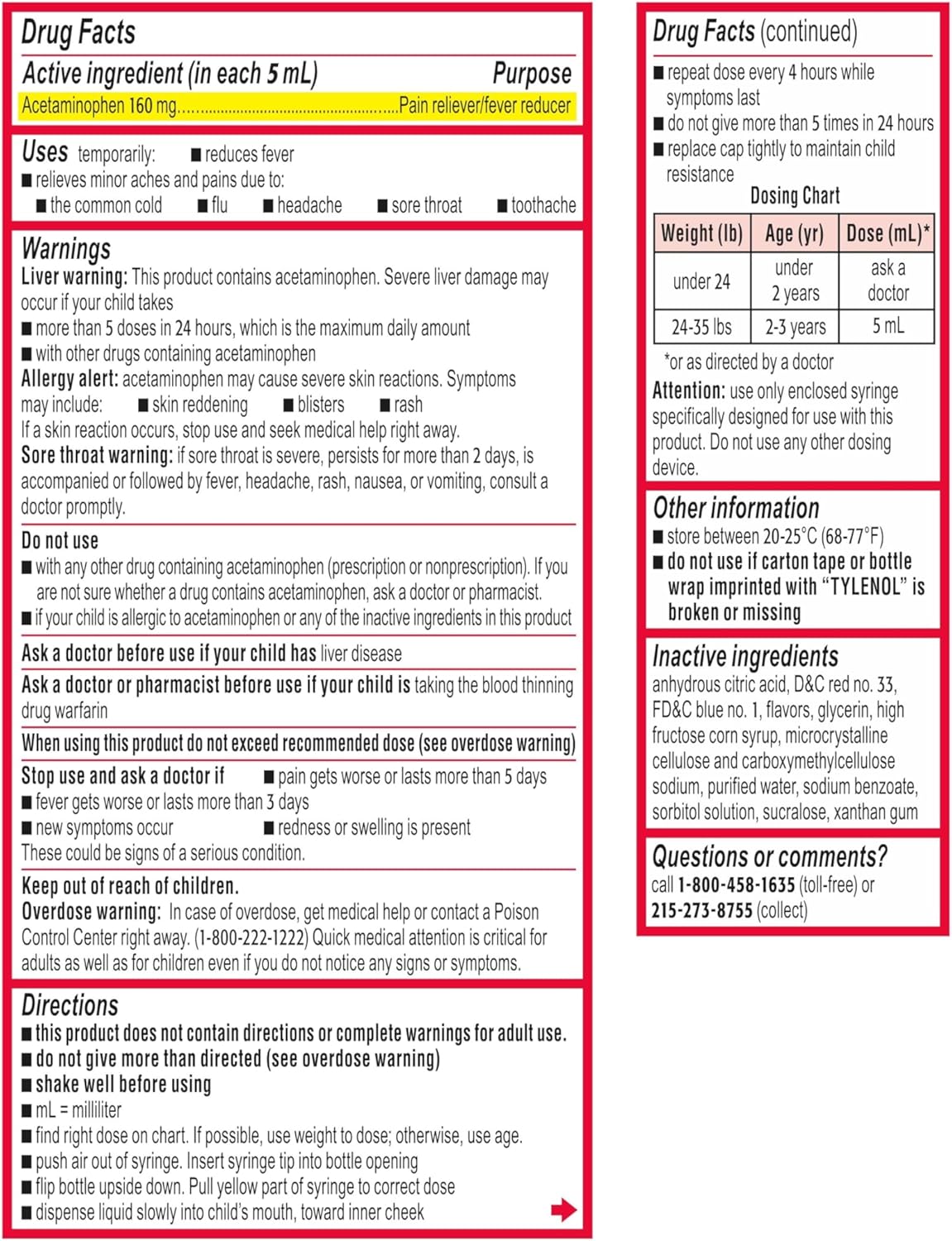 Tylenol Infants' Acetaminophen Liquid Medicine, Grape, 1 fl. oz Tylenol