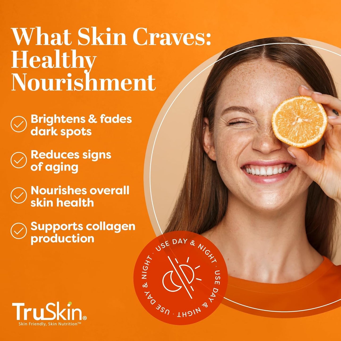 TruSkin Vitamin C Serum for Face – Anti Aging Face Serum with Vitamin C, Hyaluronic Acid, Vitamin E – Brightening Serum for Dark Spots, Even Skin Tone, Eye Area, Fine Lines & Wrinkles, 1 Fl Oz