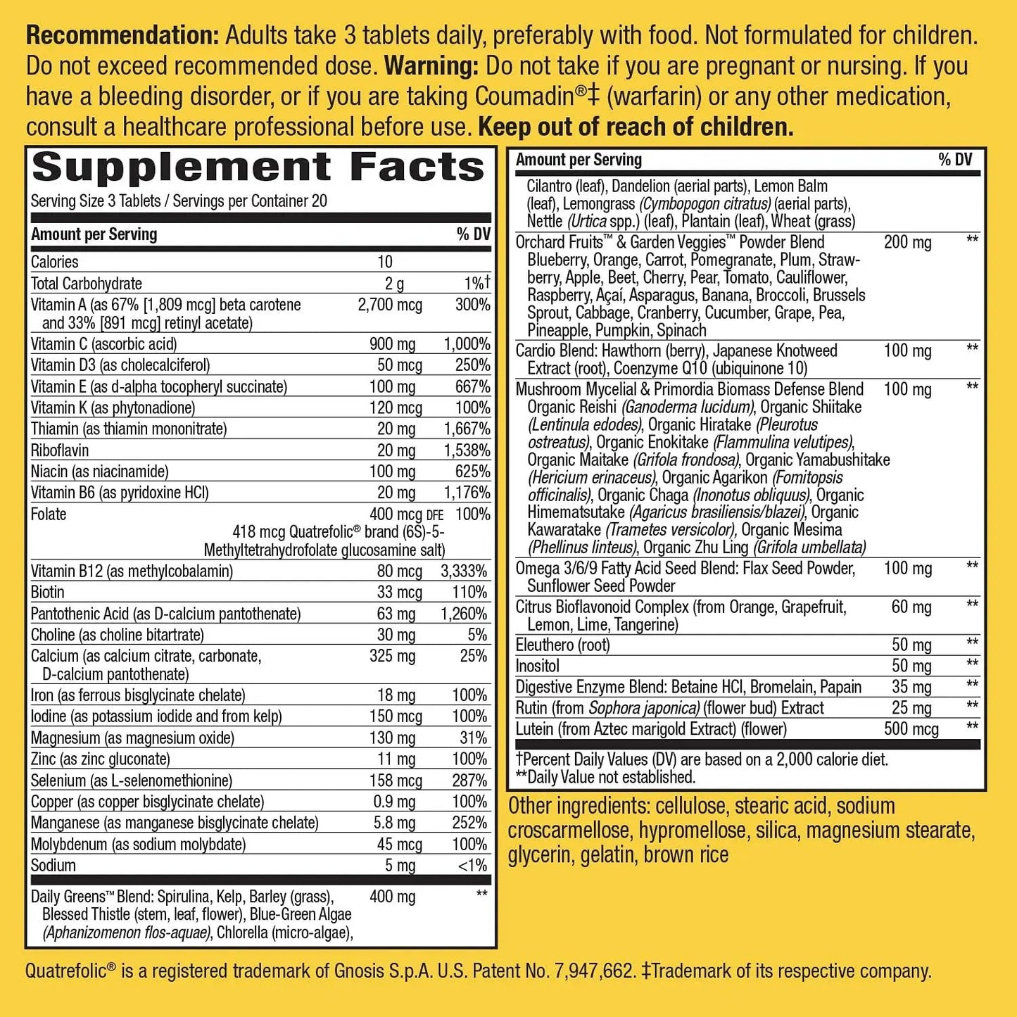 Nature's Way Alive! Max3 Potency Multivitamin, Support Daily Energy Metabolism, 60 Tablets Nature's Way