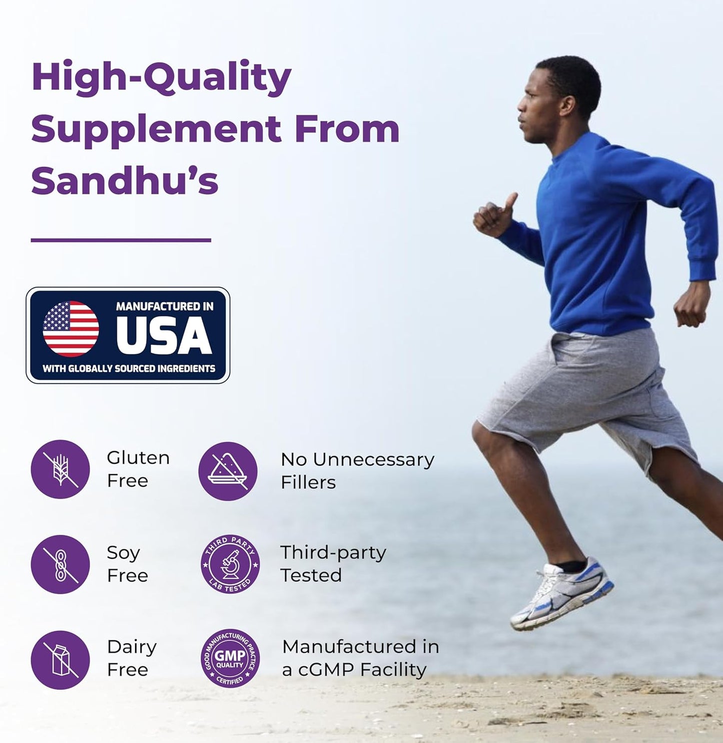 Sandhu's Quercetin with Bromelain 1000mg Per Serving 120 Count Vegetarian Capsules