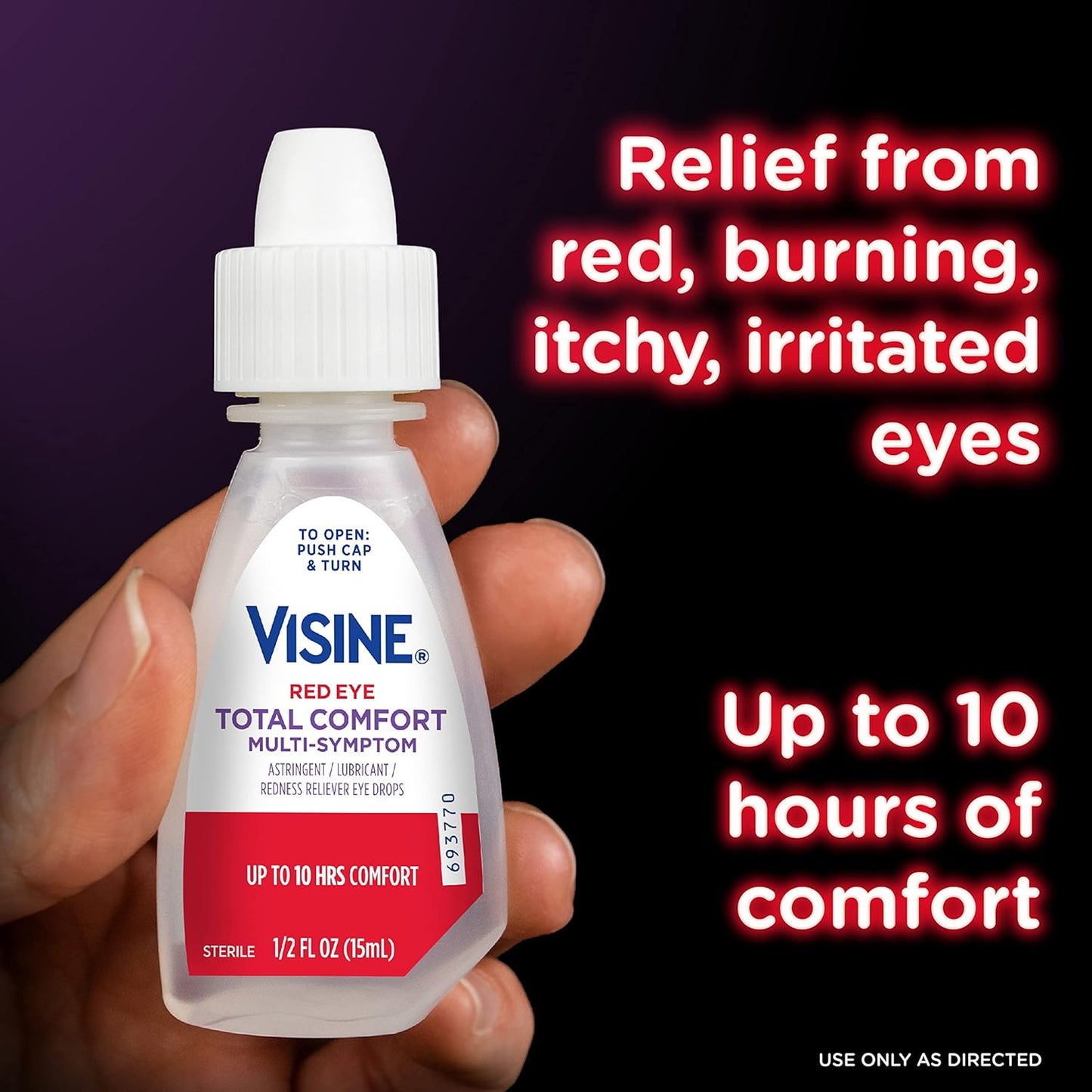 Visine Red Eye Total Comfort Multi-Symptom & Dry Eye Relief Lubricant Eye Drops, 2 Items