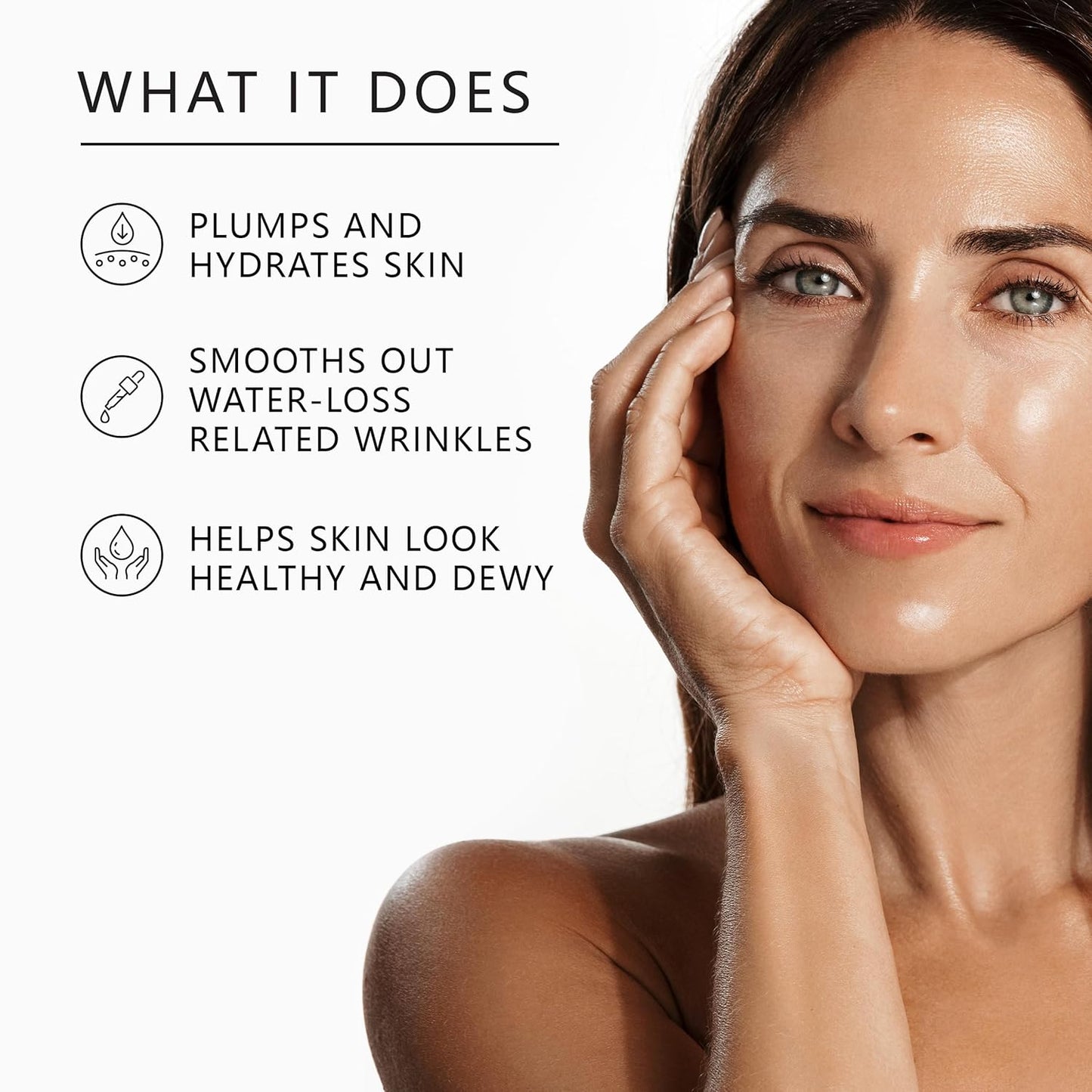 Pure Hyaluronic Acid Serum for Face; Plumping Anti-Aging Face Serum, Hydrating Facial Skin Care Product, Fragrance Free, Pairs Well with Vitamin C Serum & Retinol Serum, 29ml/1 oz
