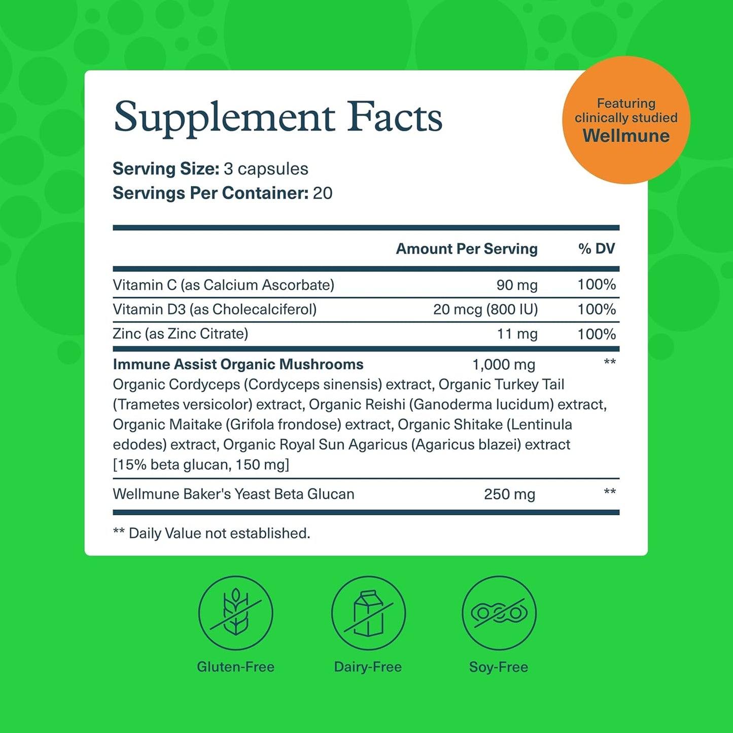 Youtheory Immune+ Daily Wellness - Vegetarian Immune Support Supplement with Vitamin C, Vitamin D3 & Zinc - 60 Caps Youtheory