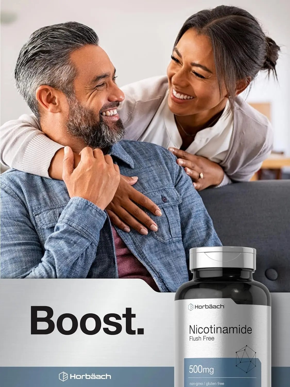 Horbaach - Nicotinamide | 500mg | 180 Capsules Horbaach