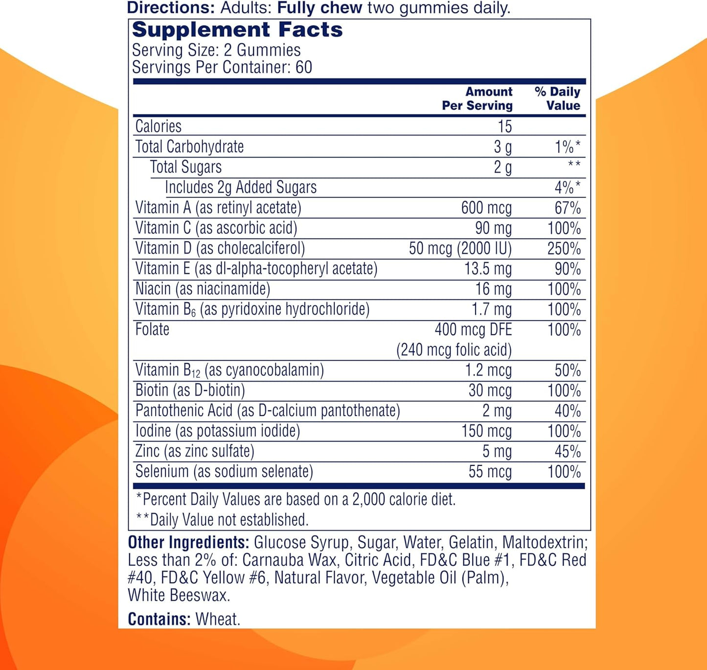 ONE A DAY Multi+ Immune Support Gummies, Immunity Multivitamin with Vitamin D, Vitamin C, Vitamin E, Vitamin A, Zinc and More, Gummy Vitamin, 120 Count One A Day