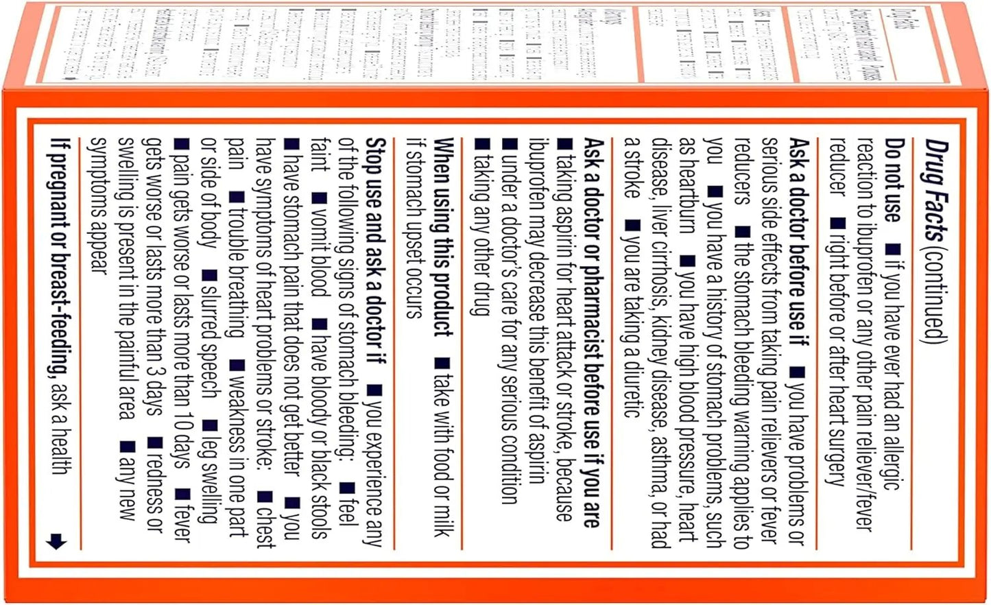 Motrin Ibuprofen 200mg Tablets for Fever, Muscle Aches, Headache & Backache, 50 ct Motrin IB