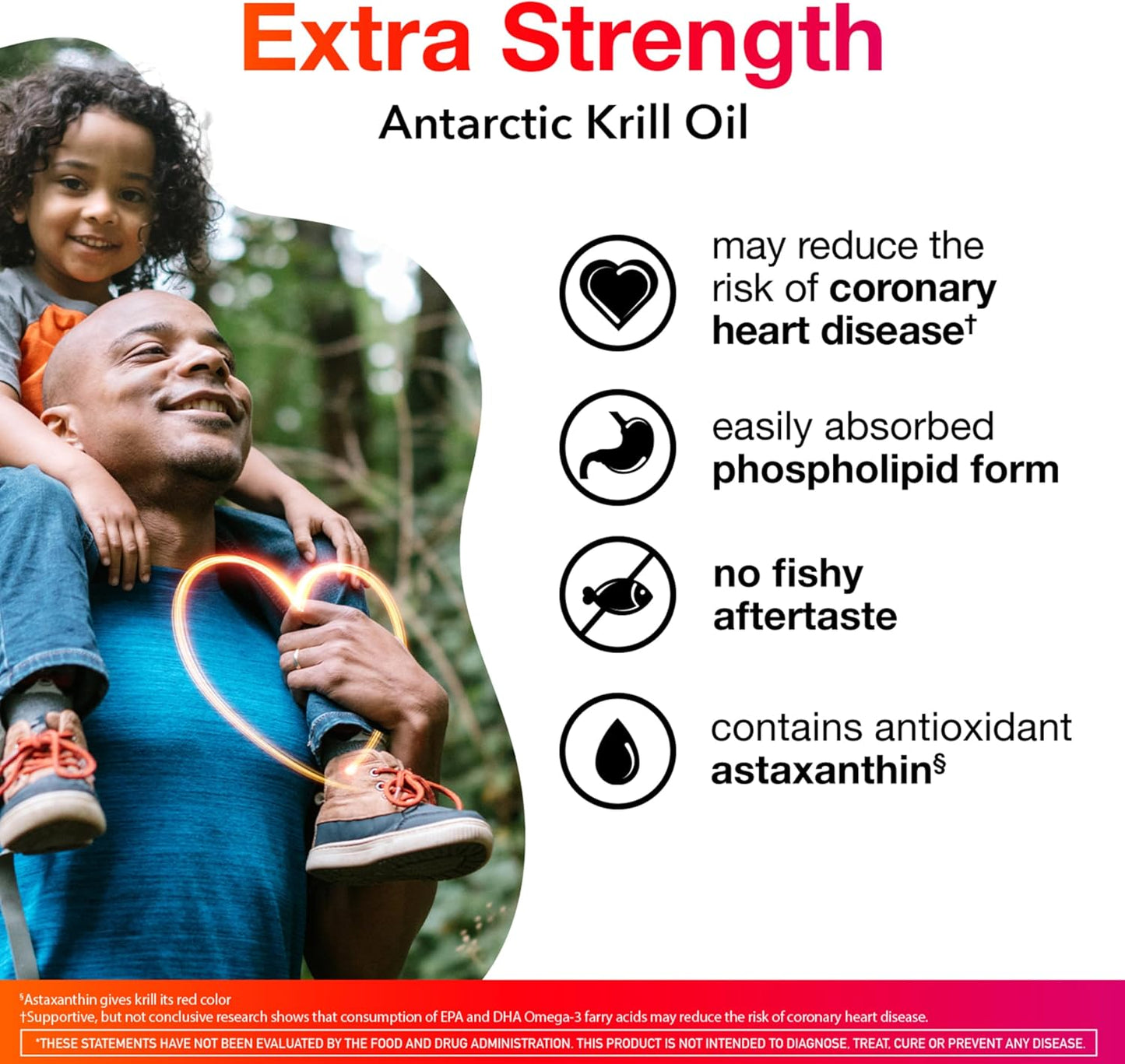Antarctic Krill Oil 500mg Omega 3 Fatty Acid Supplement, MegaRed Extra Strength EPA & DHA Softgels (90cnt box), Antioxidant Astaxanthin, Heart Health Supplement With No Fish Oil Aftertaste