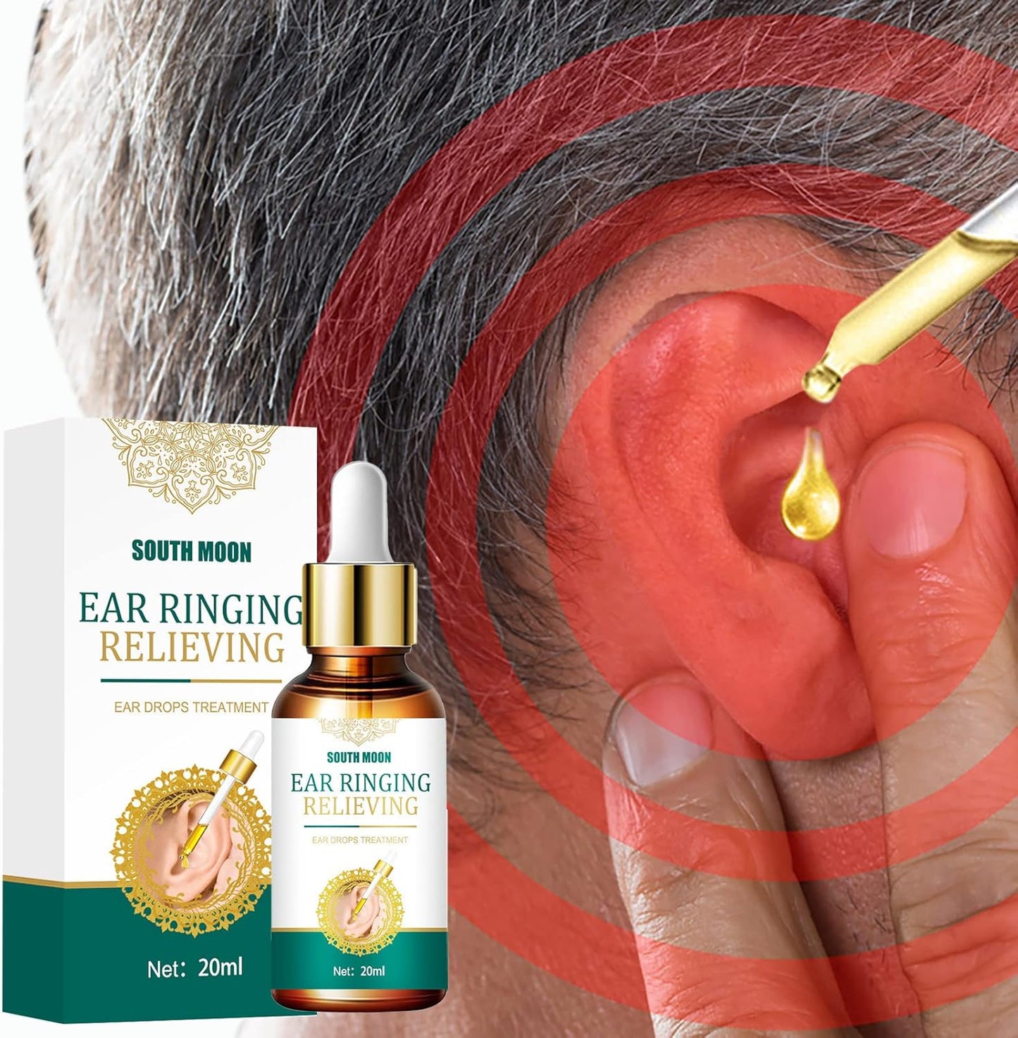 FLOF 20ml Ear Otitis Drops Ear Tinnitus Sore Deafness Treatment Herbal Medicine