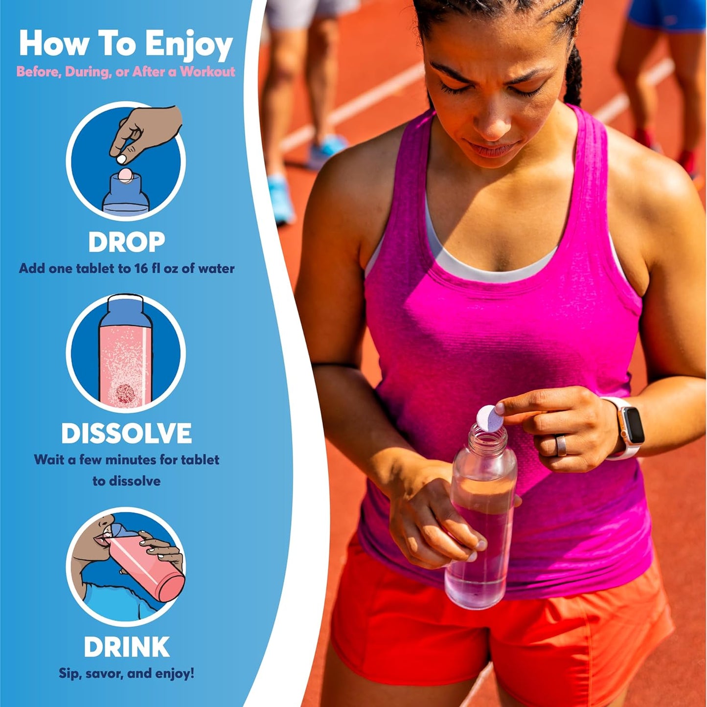 Nuun Sport: Electrolyte Drink Tablets, Strawberry Lemonade,(8 count)(Pack of 1)(10 servings each)