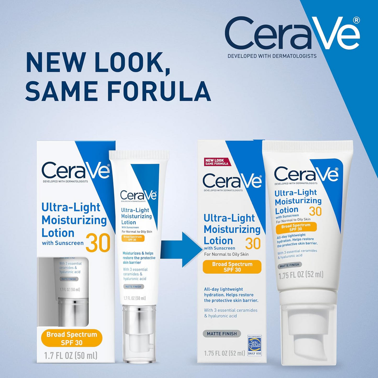 Cerave Moisturizing Lotion SPF 30| Sunscreen and Face Moisturizer with Hyaluronic Acid & Ceramides | Oil Free | 1.7 Ounce