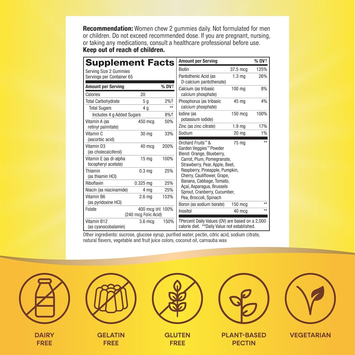 Nature’s Way Alive! Women’s Gummy Multivitamins, Vitamins & Minerals, 130 Gummies Nature's Way