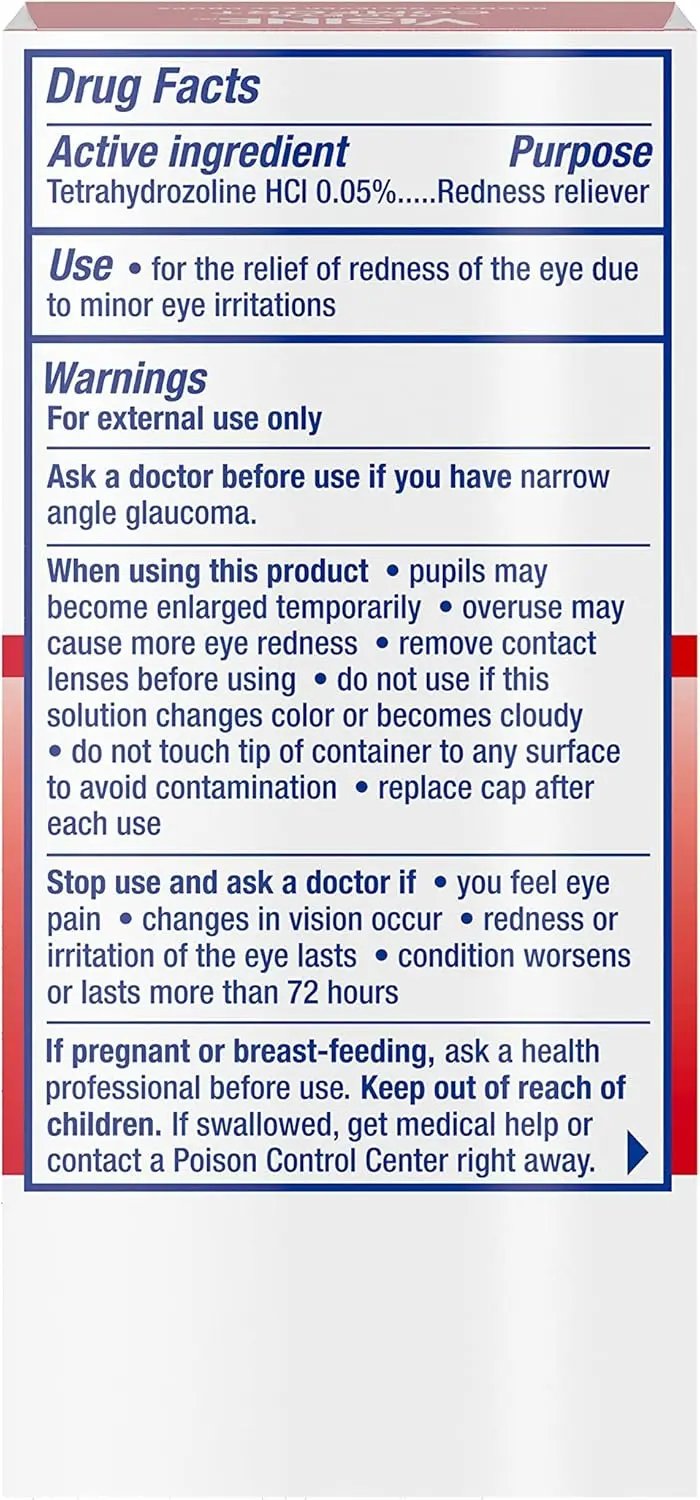 Visine Red Eye Comfort Redness Relief Eye Drops - 0.5 fl. oz Visine