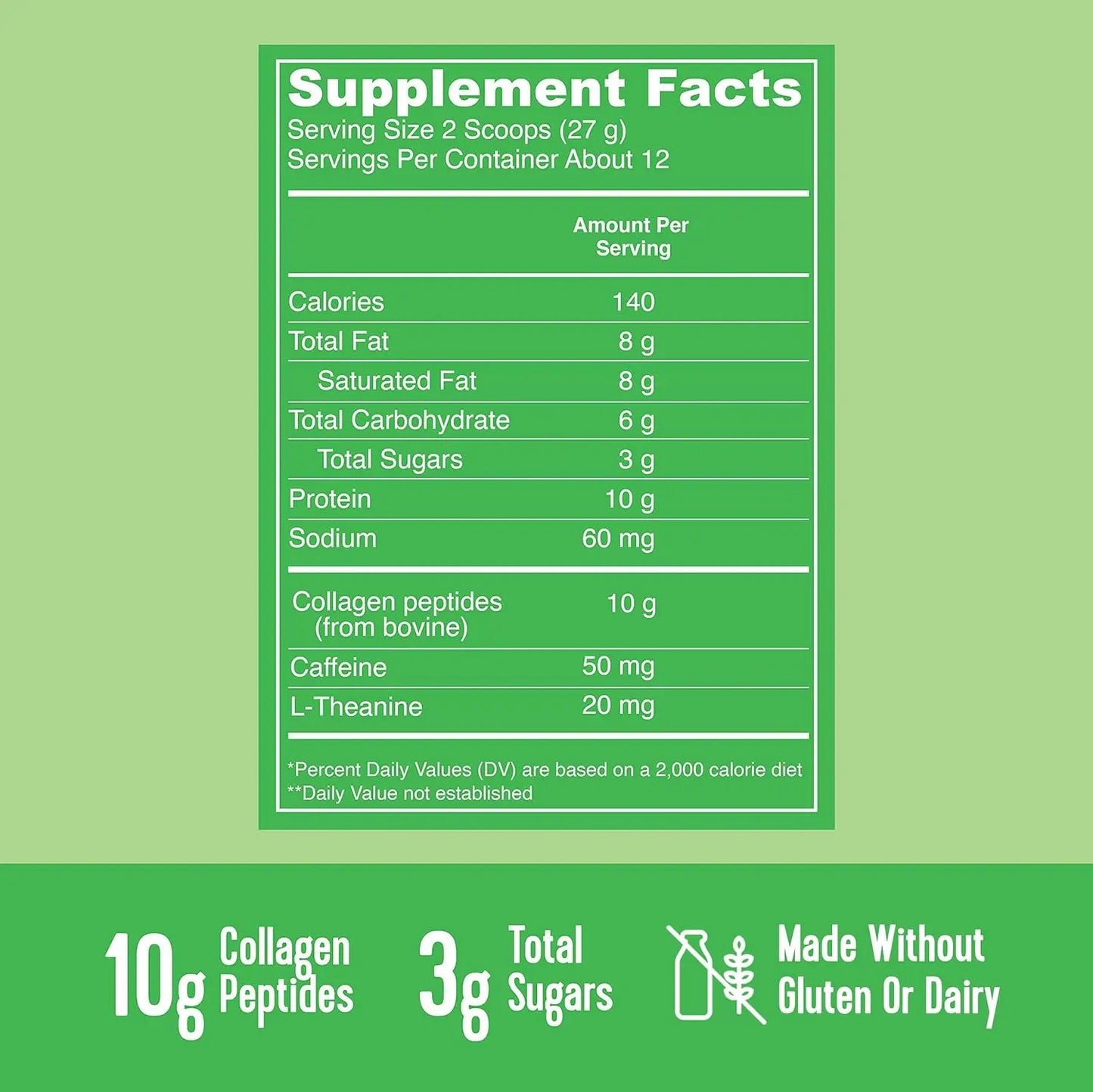 Vital Proteins Matcha Lattes, Matcha Green Tea Collagen Latte Powder, L-Theanine & Caffeine & MCTs - Supporting Healthy Hair, Skin, Nails - Original Vital Proteins