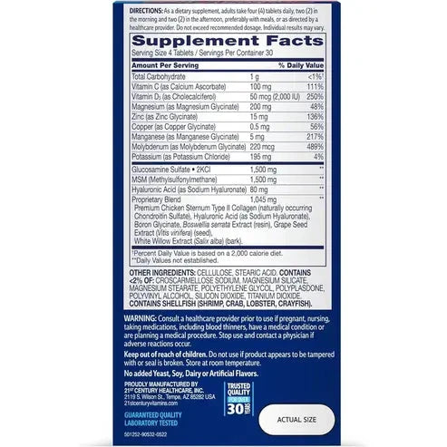 21st Century Arthriflex Advantage Tablets, 120 Count 21st Century