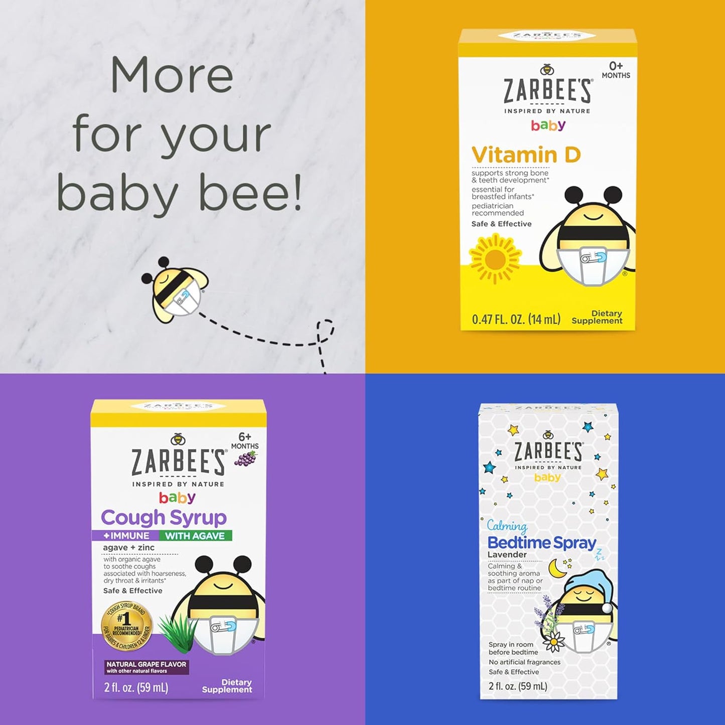 Zarbee's Baby Nighttime Cough Syrup + Immune, 2 fl oz Zarbee