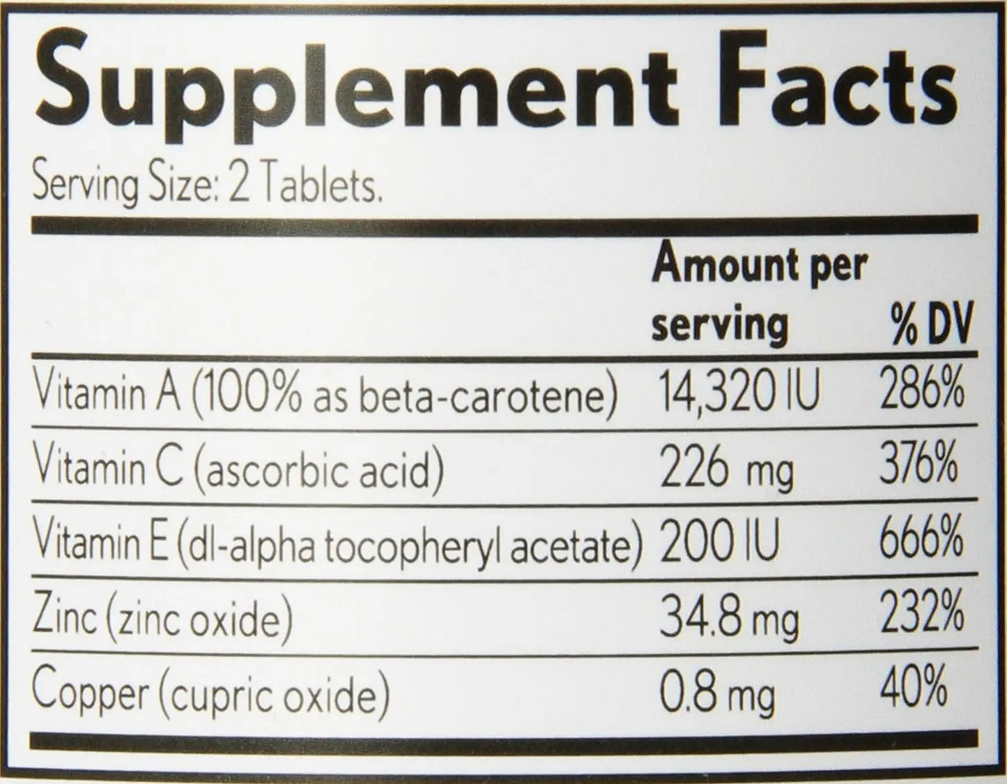PreserVision AREDS Eye Vitamin & Mineral Supplement, Tablets, 240 Count (Pack of 1) , Packaging may vary PreserVision