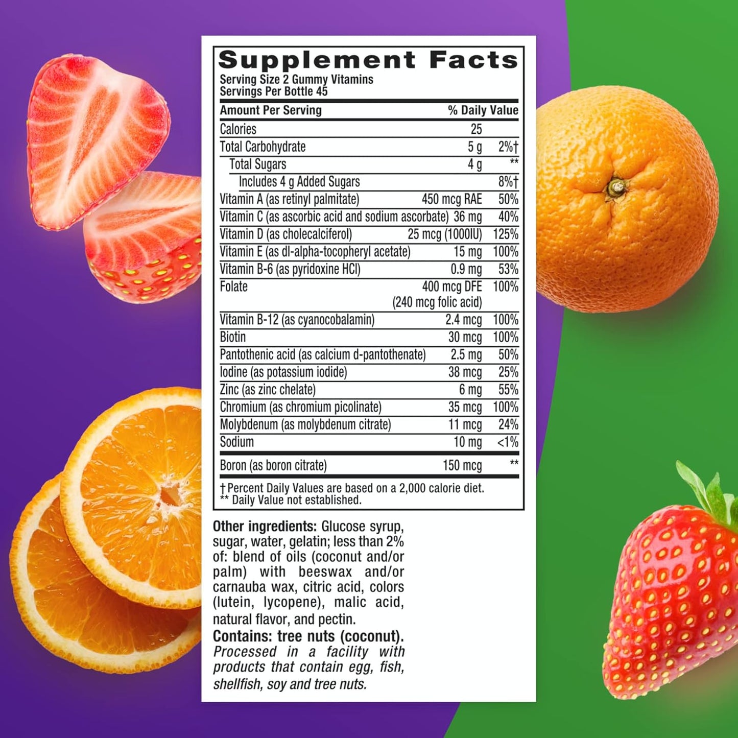 Vitafusion Multivitamin Plus Beauty – 2-in-1 Benefits – Adult Gummy with Hair, Skin & Nails Support (Biotin & Retinol – Vitamin A RAE) Daily, 90 Count vitafusion