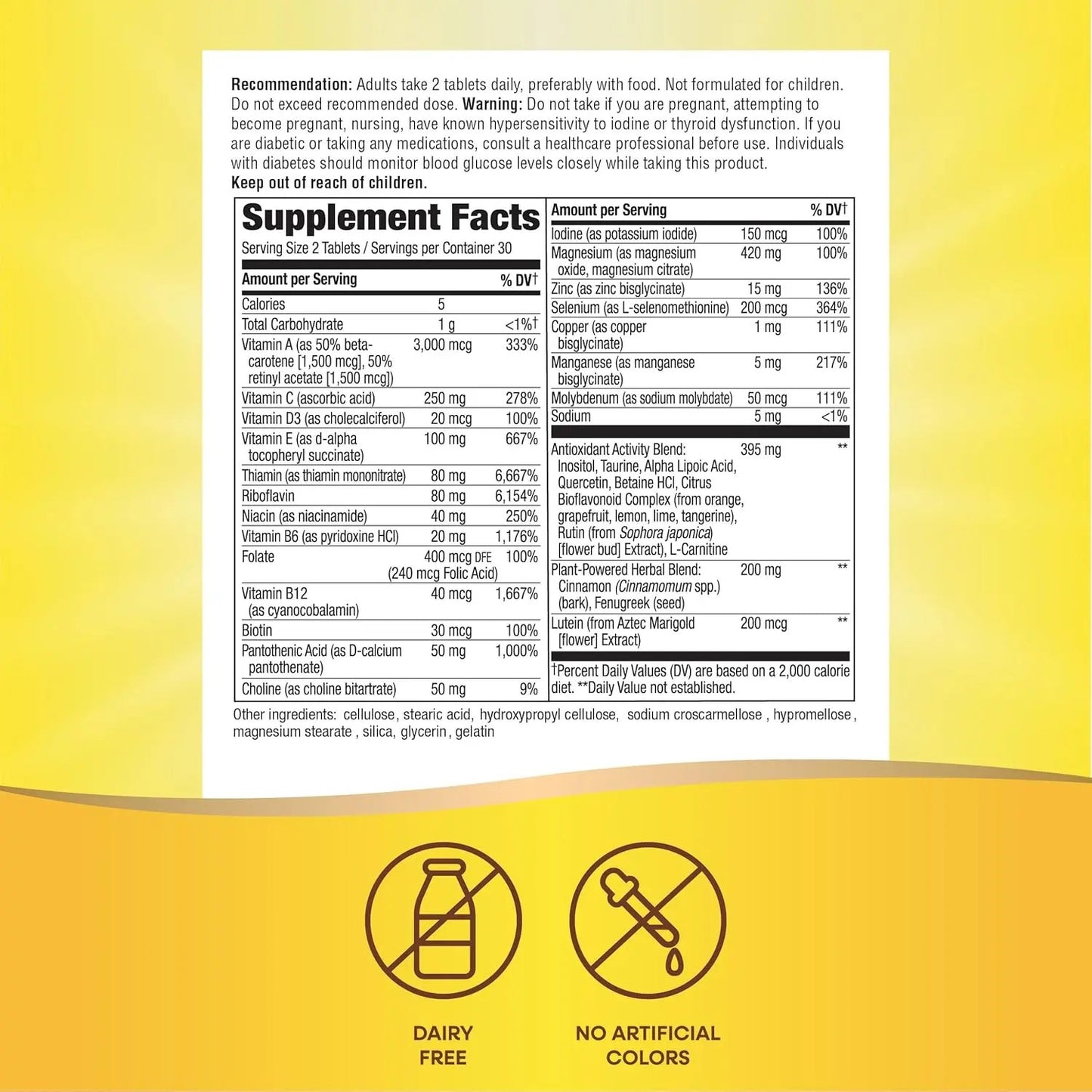 Nature's Way Completia Diabetic Multivitamin, High Potency B-Vitamins, 60 Tablets Nature's Way Alive