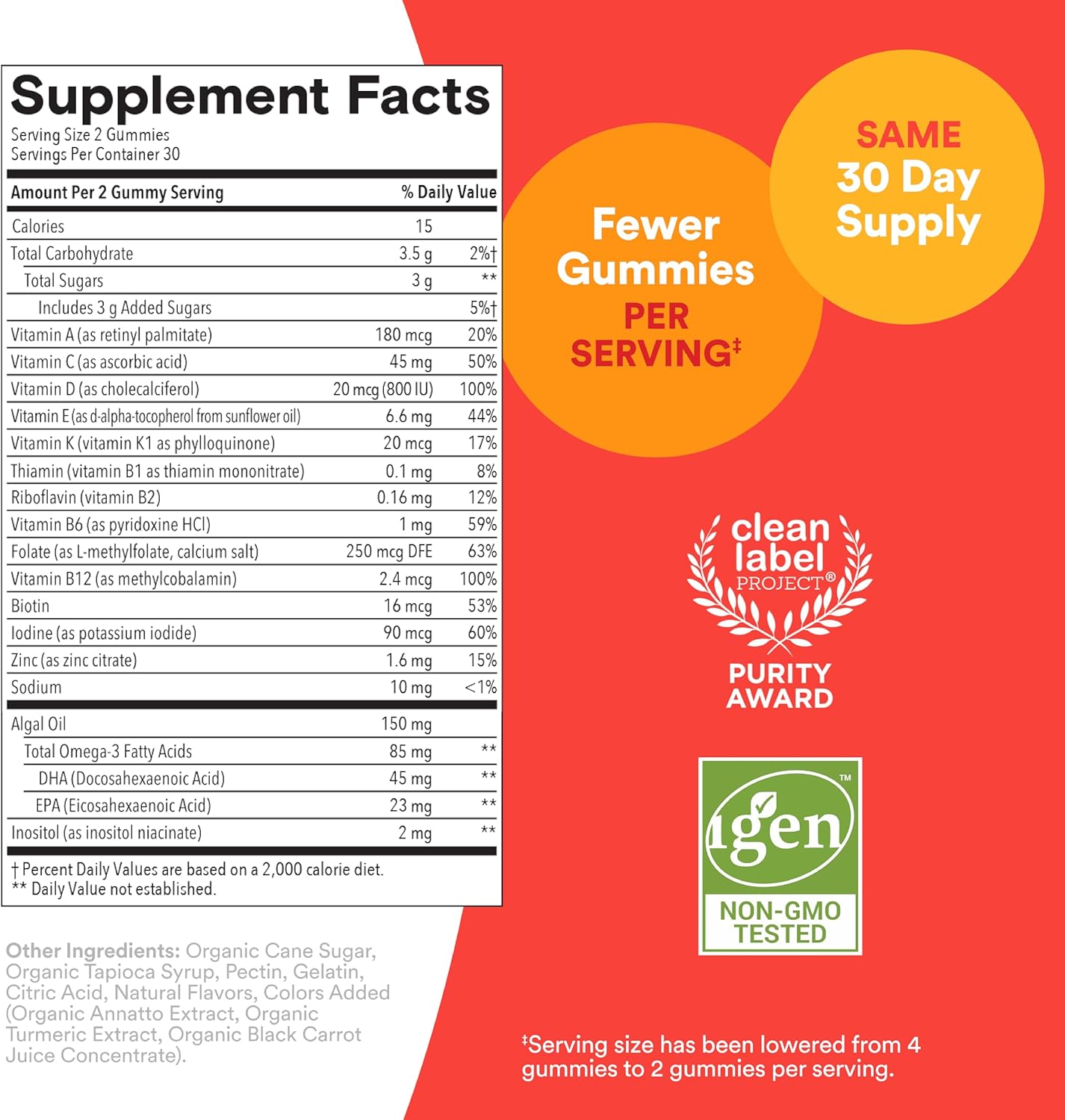 SmartyPants Kids Formula Daily Gummy Vitamins: Gluten Free, Multivitamin & Omega 3 Fish Oil (Dha/Epa), Methyl B12, Vitamin D3, Vitamin B6, 120 Count