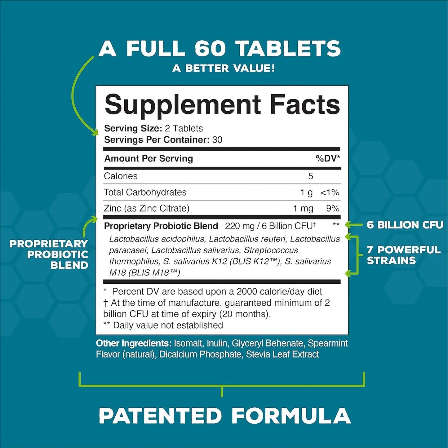Advanced Bad Breath Treatment Duo — The Oral Probiotics Tablet & OraRestore Natural Mouth & Tooth Concentrated Oil — Dentist Formulated Mint Flavor Vitamins Depots