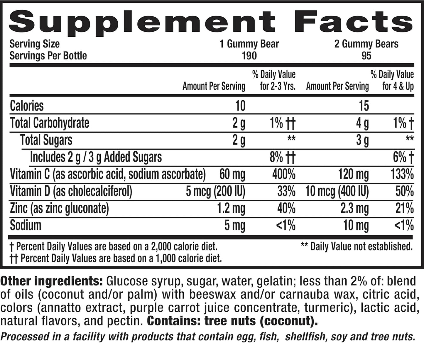 L’il Critters Immune C Daily Gummy Supplement Vitamin for Kids, for Vitamin C, D and Zinc for Immune Support, Orange, Lemon, Strawberry and Cherry Flavors, 190 Gummies (Packaging May Vary) L'il Critters