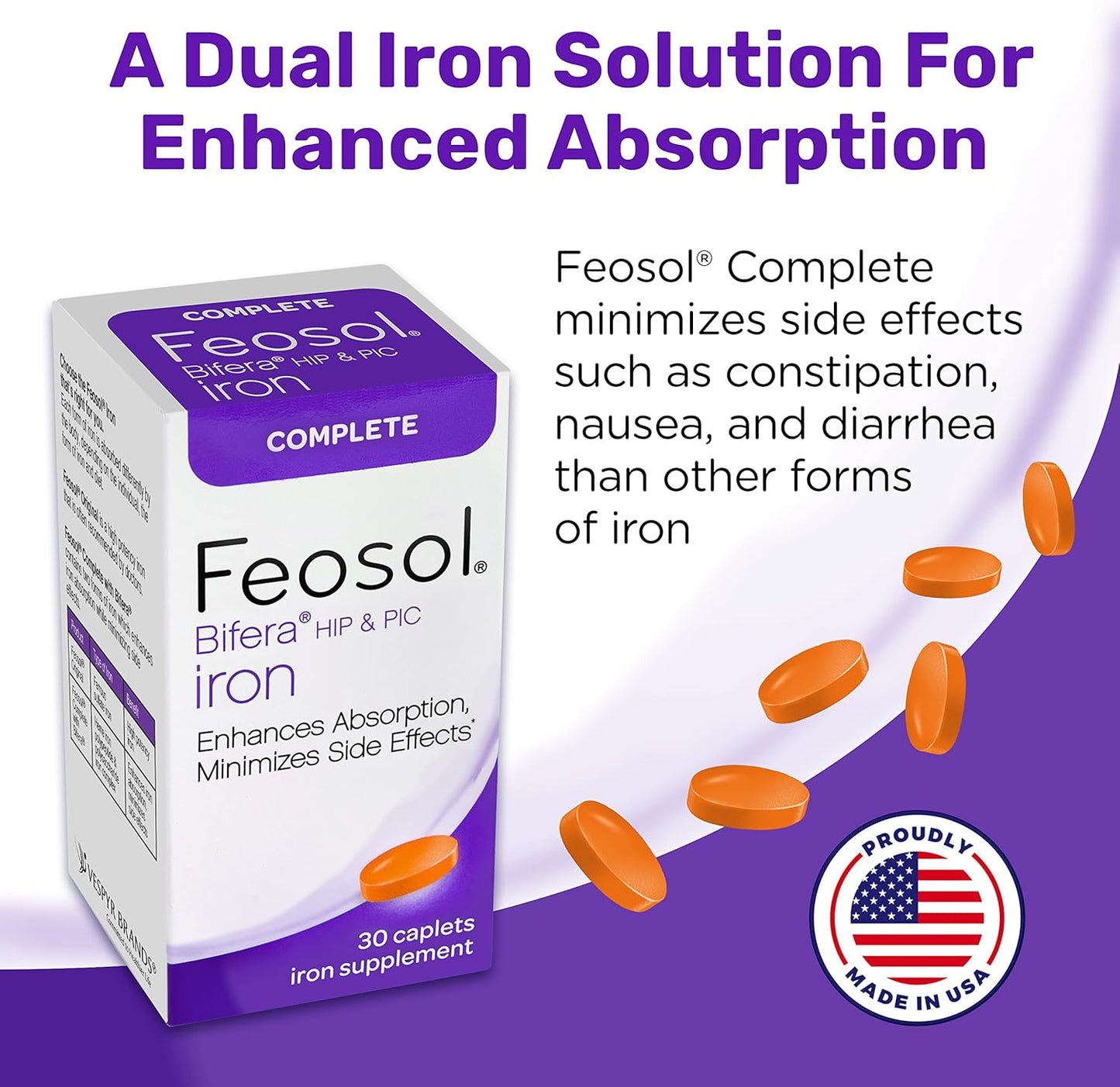 Feosol Complete Dual Iron, 30 Count
