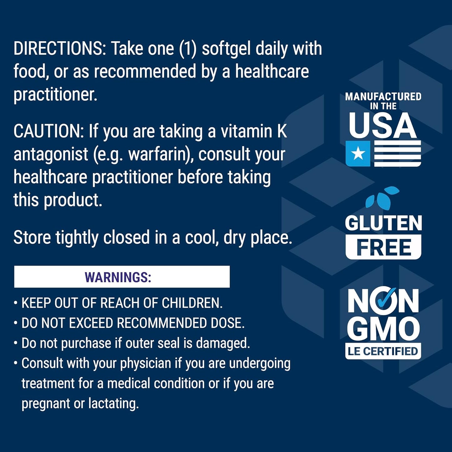 Life Extension Low Dose Vitamin K2, 90 Softgels Life Extension