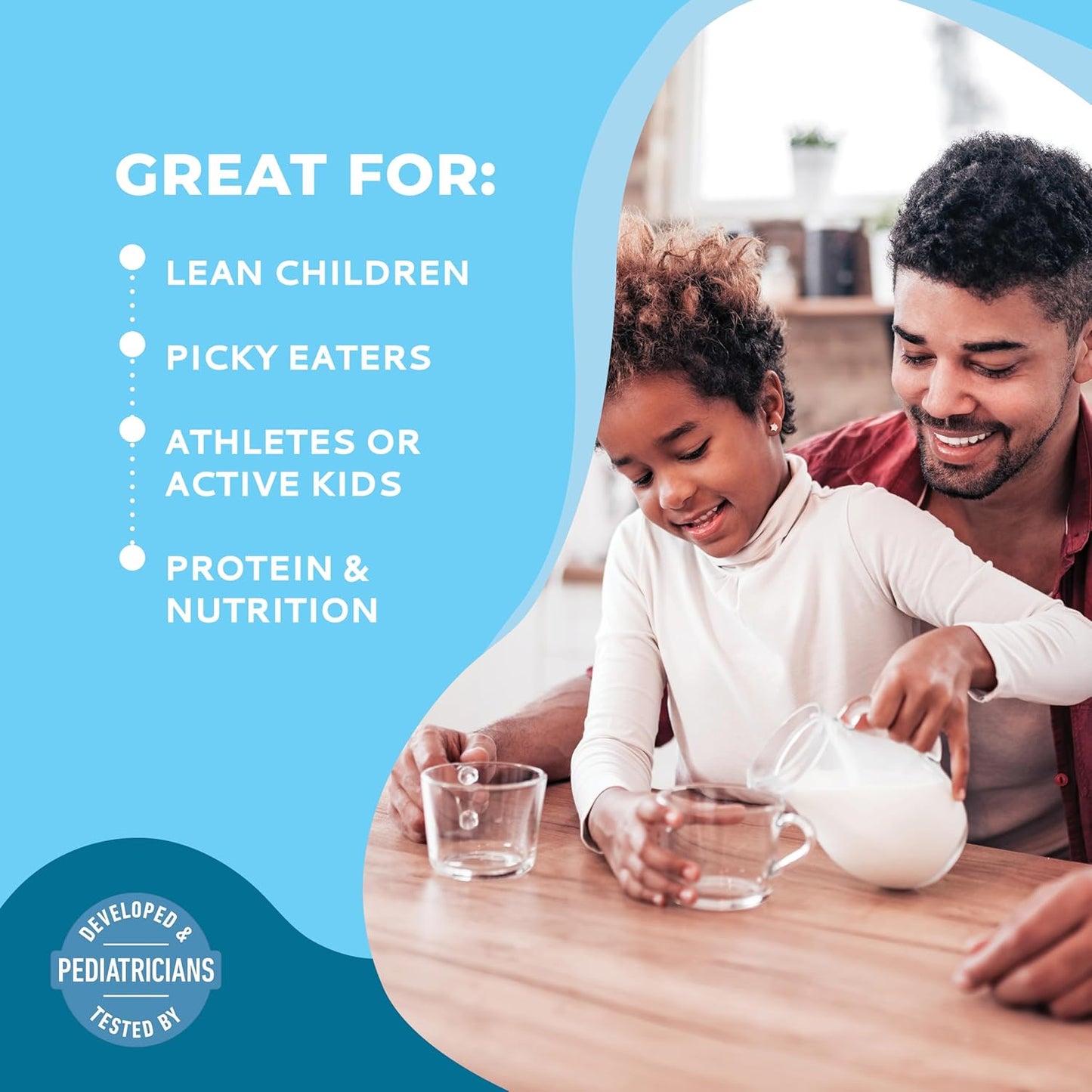 Healthy Height Grow Daily 3 Protein Powder (Chocolate) - Developed by Pediatricians - High in Protein Nutritional Shake - Contains Key Vitamins & Minerals 21.7 oz