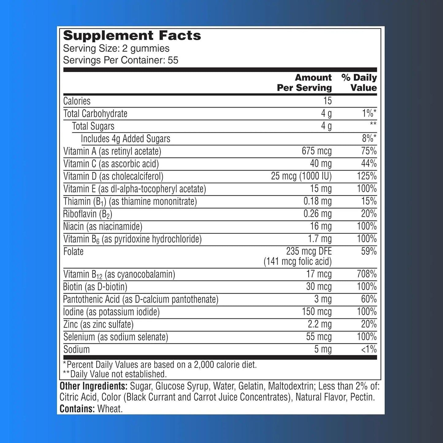 One A Day Men’s 50+ Gummies, Advanced Multivitamin For Men with Brain Support and Immunity Support, Vitamins For Men with Super 8 B Vitamin Complex, 110 Count Vitamins Depots