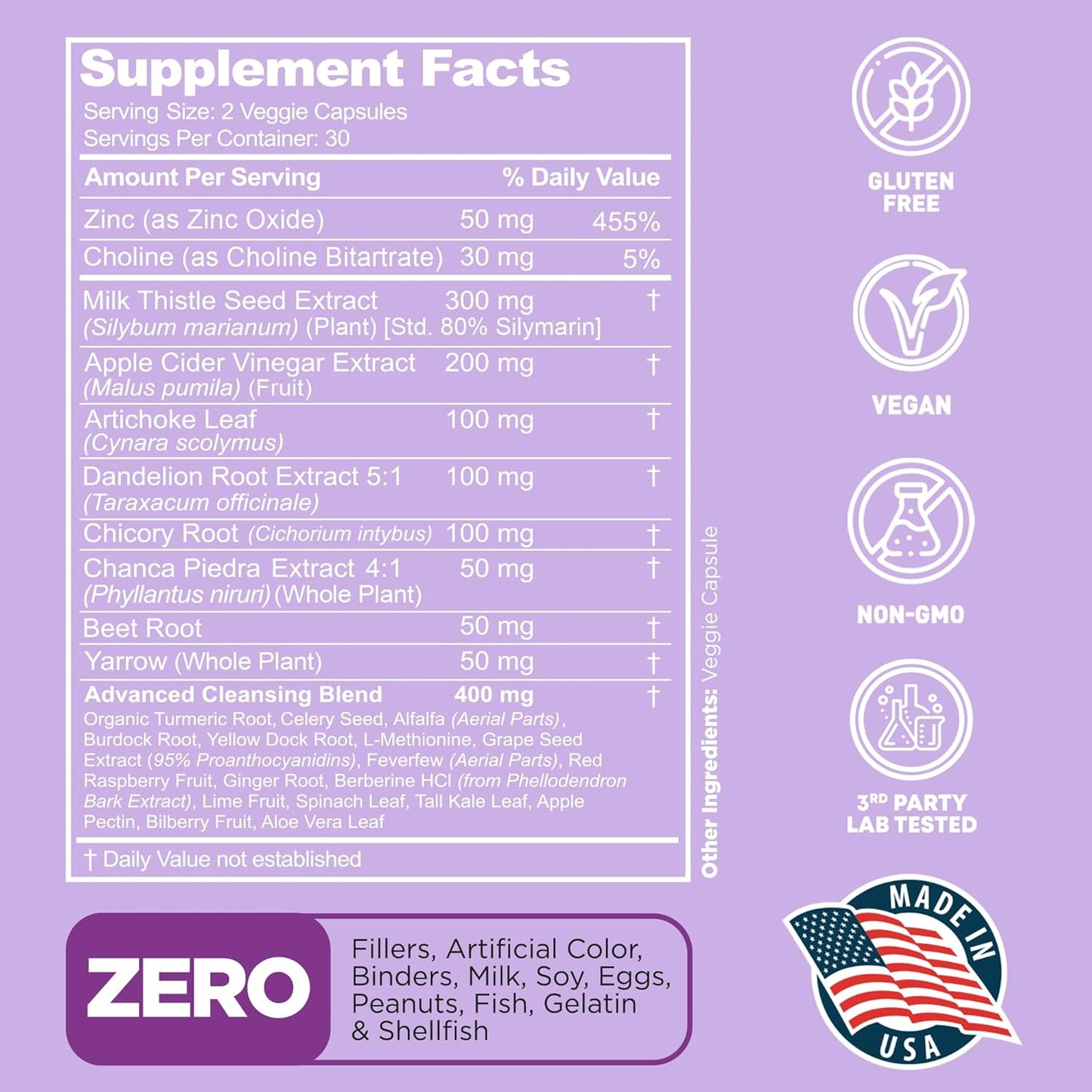 HivoNutra 28-in-1 Liver Cleanse Detox & Repair Fatty Liver Formula - Milk Thistle Silymarin, Artichoke Extract, Dandelion & Apple Cider Vinegar - Liver Health Supplement Support Pills - Vegan Capsules