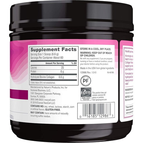 NeoCell Super Collagen Peptides, Unflavored Powder, Collagen Type 1 & 3 (600 g)
